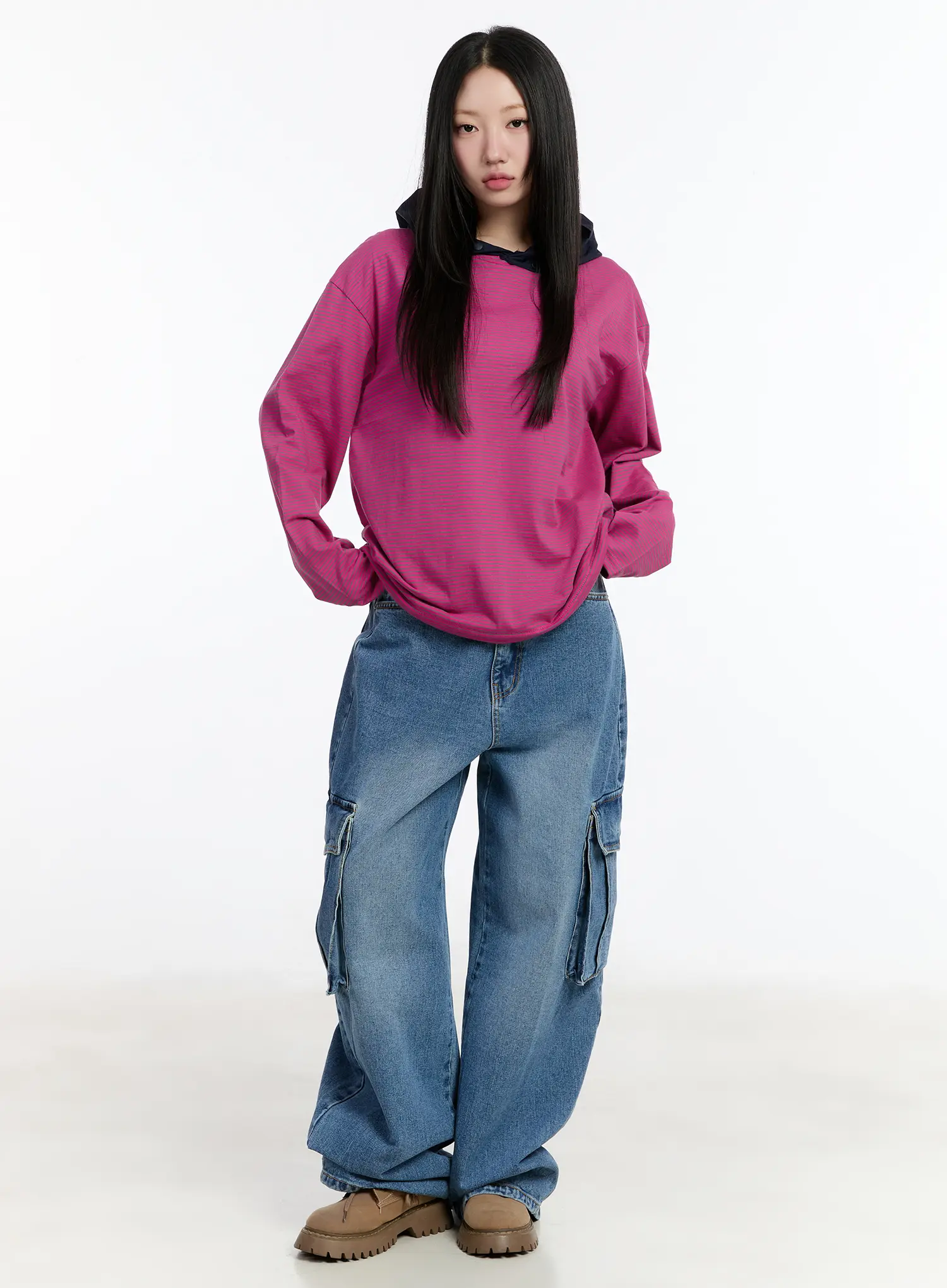 Valeria Wide Leg Cargo Jeans CM511 - Image 5