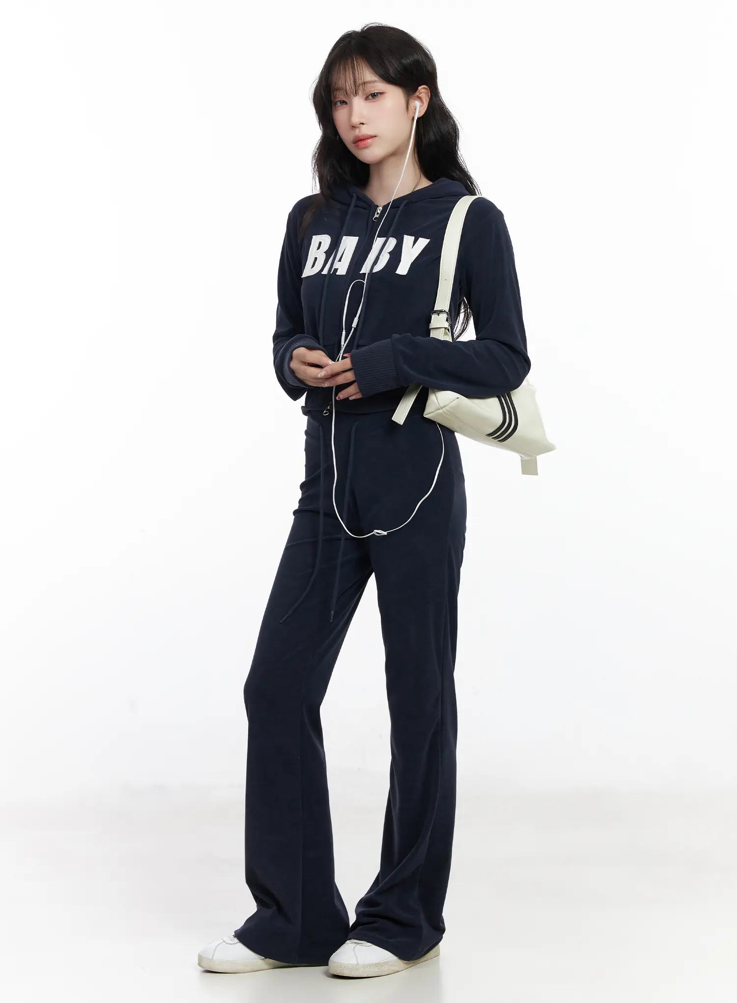 Velour Bootcut Track Pants CJ526