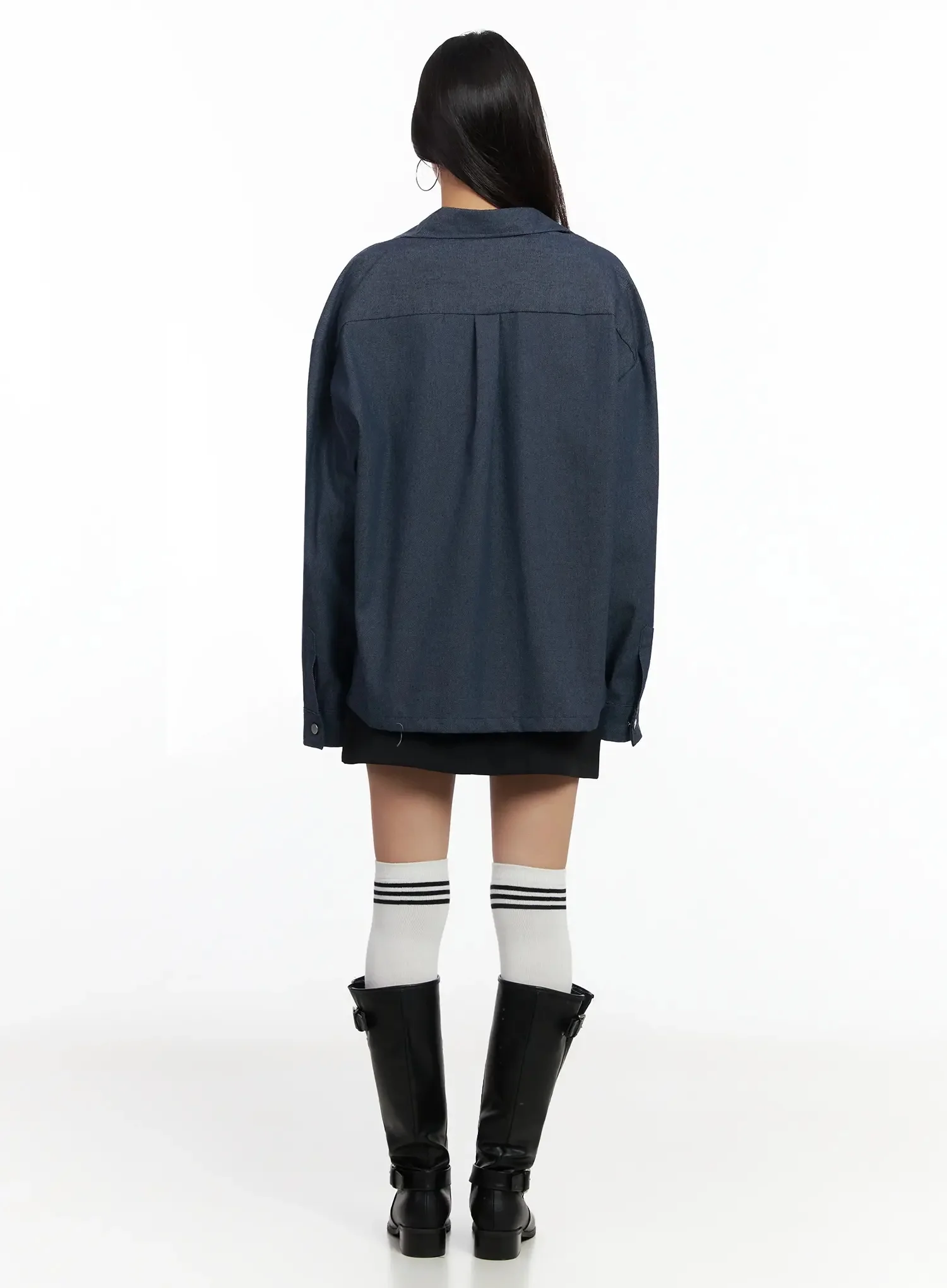 Versatile Denim Shirt Jacket IM530 - Image 14