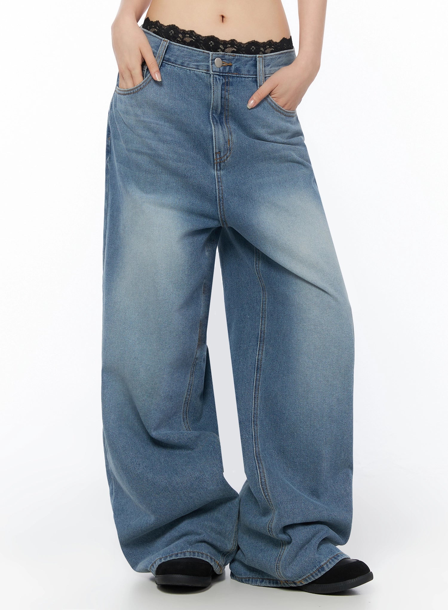 Veya Washed Baggy Jeans IU525 - Image 9