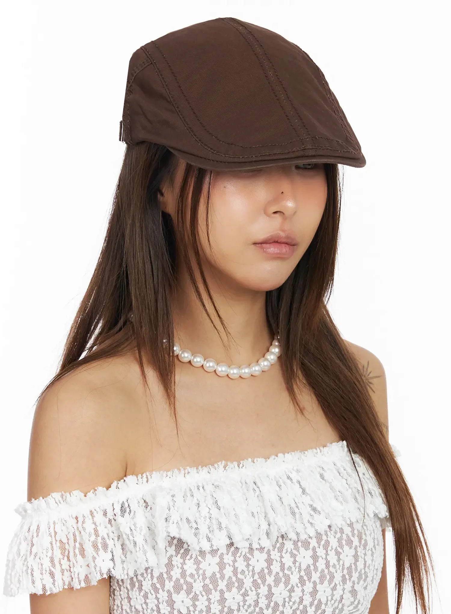 Vintage Cotton Flat Cap IA527 - Image 6