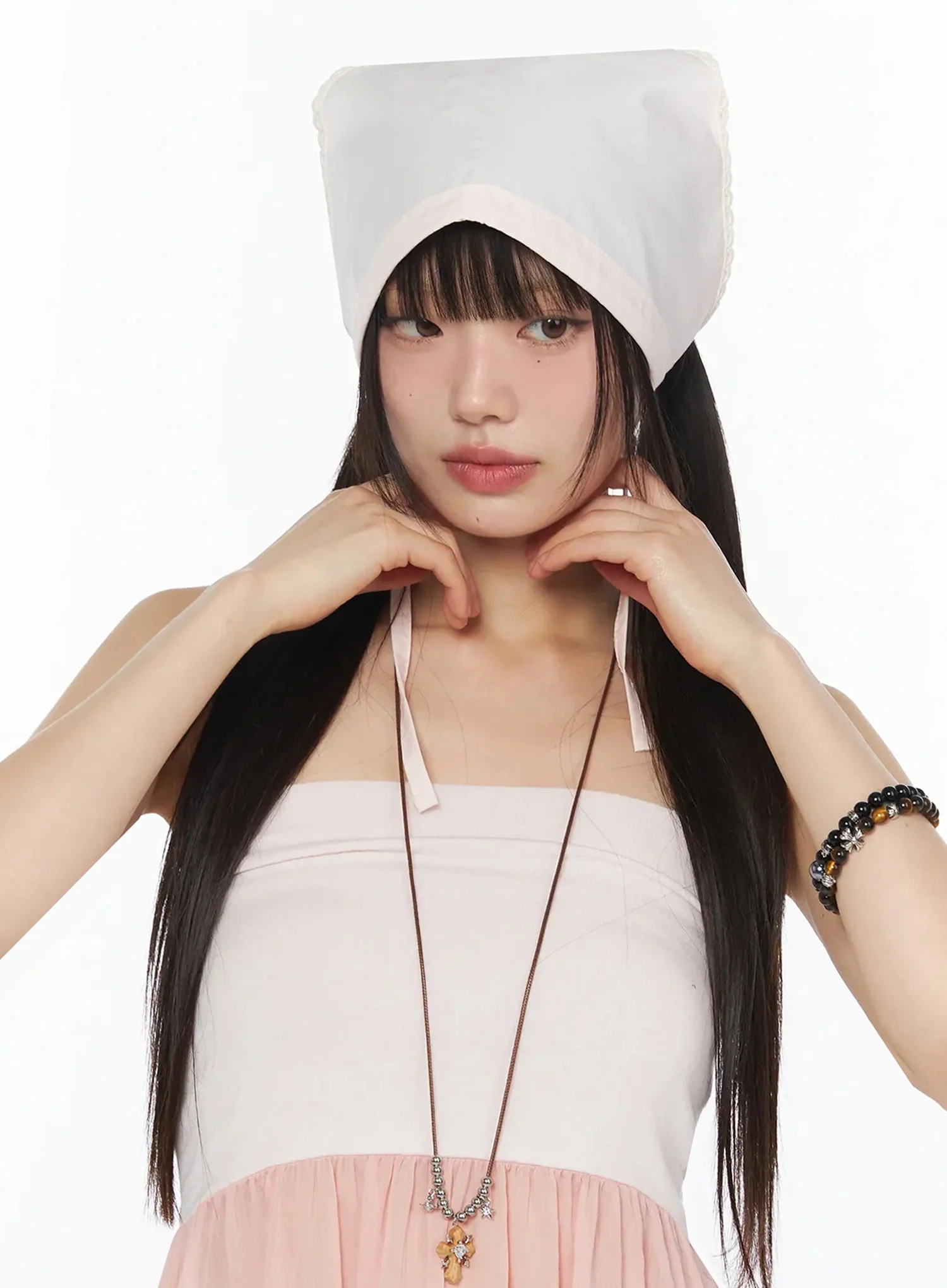 Vintage-Style Lace Headscarf IY526