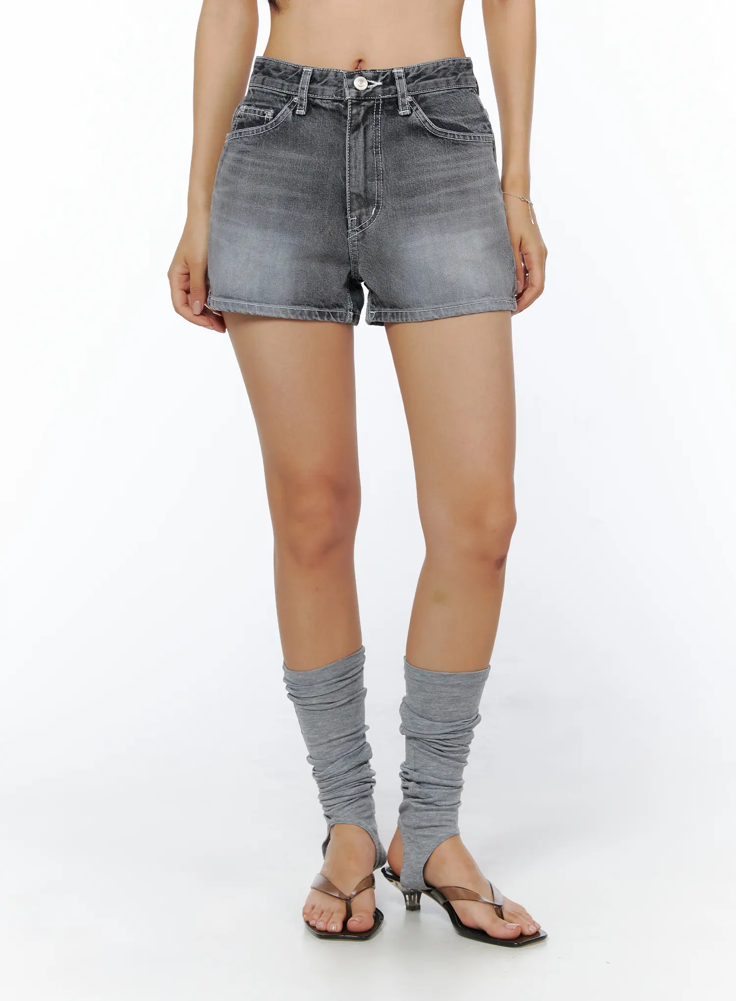 Vintage Wash Denim Shorts CU515 - Image 2
