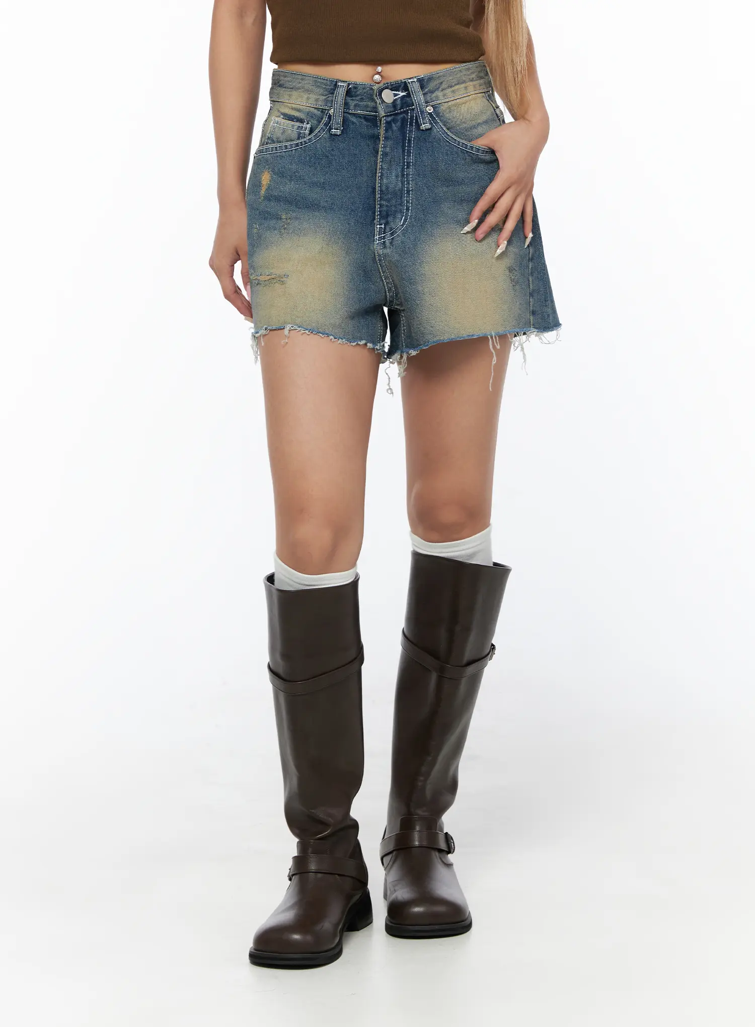Vintage Wash Jorts CU523 - Image 8
