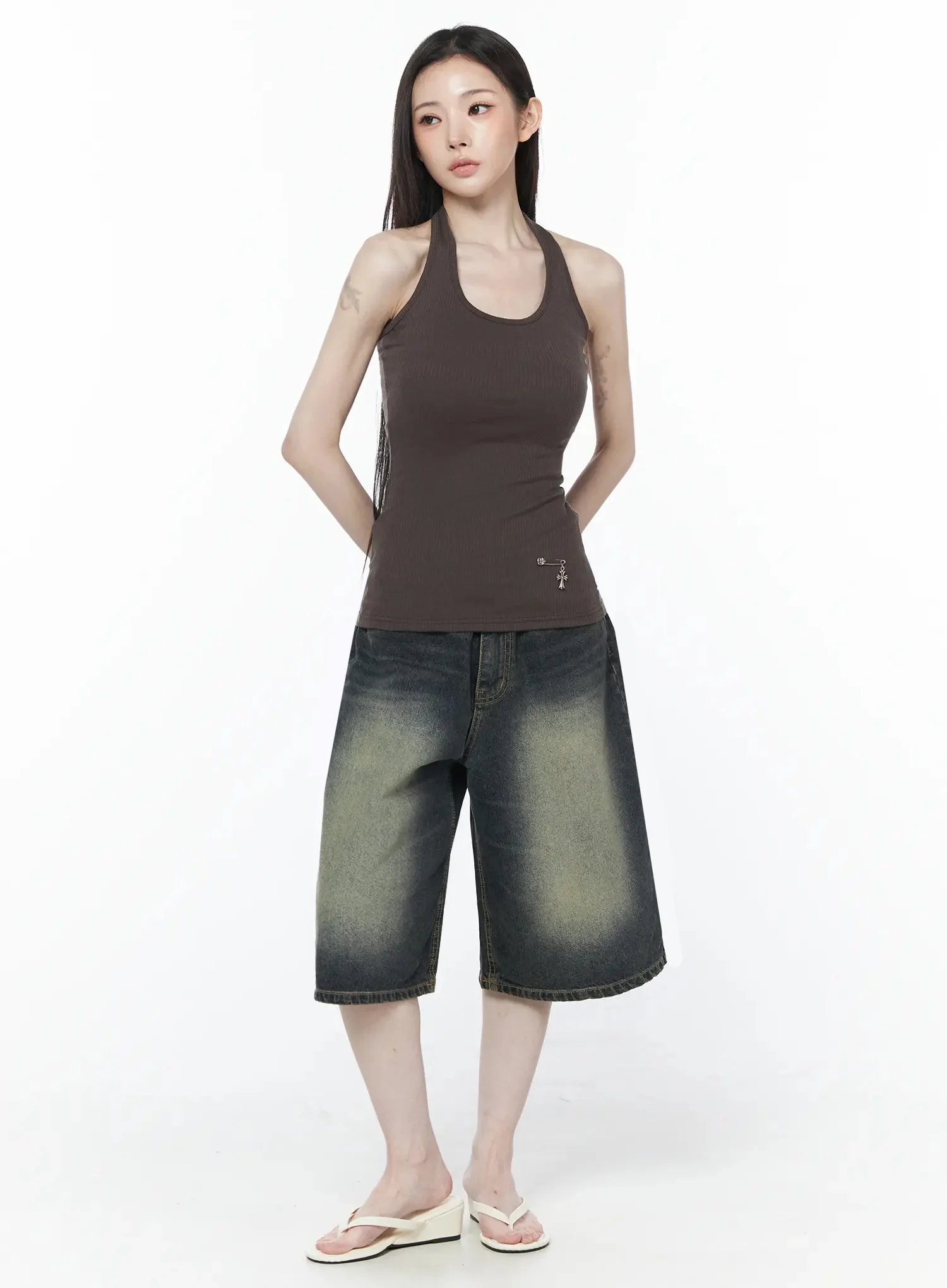 Vintage Wash Jorts IU512 - Image 3