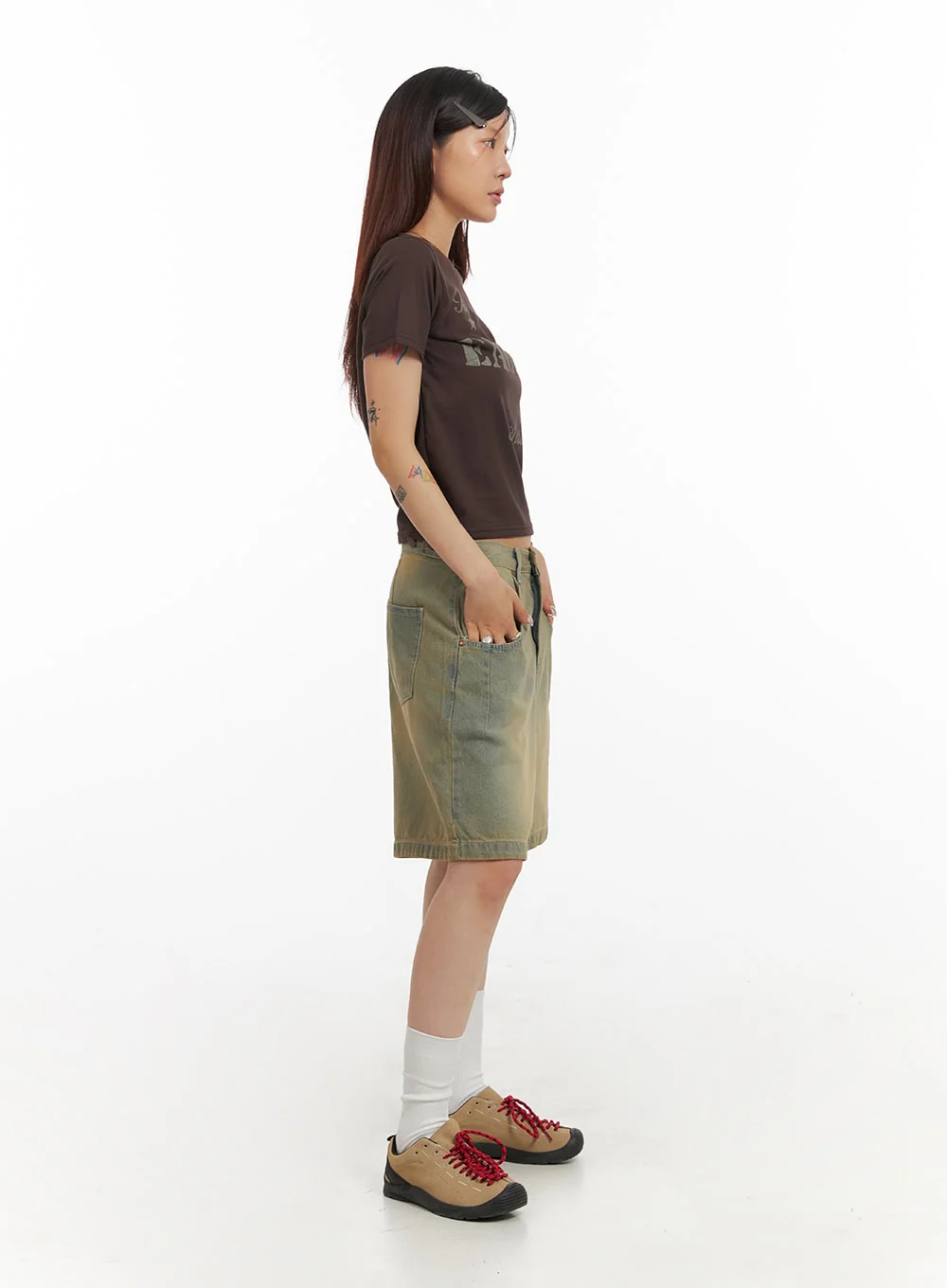 Vintage Washed Baggy Jorts IY410 - Image 6
