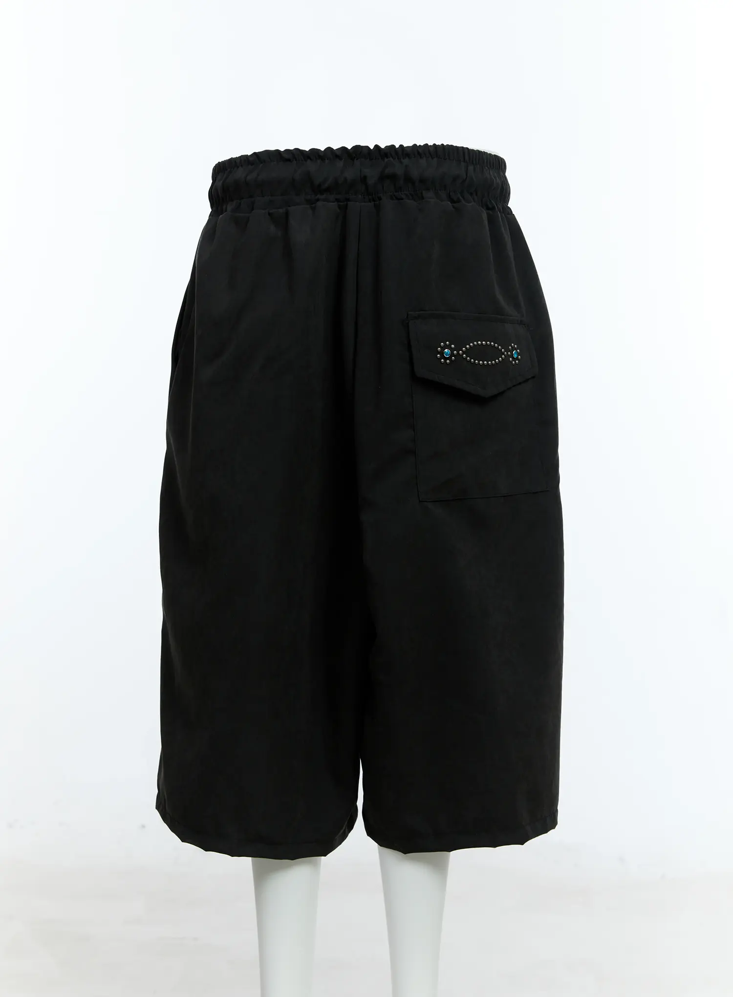 Vintage Washed Beaded Pocket Bermuda Shorts IG512 - Image 5