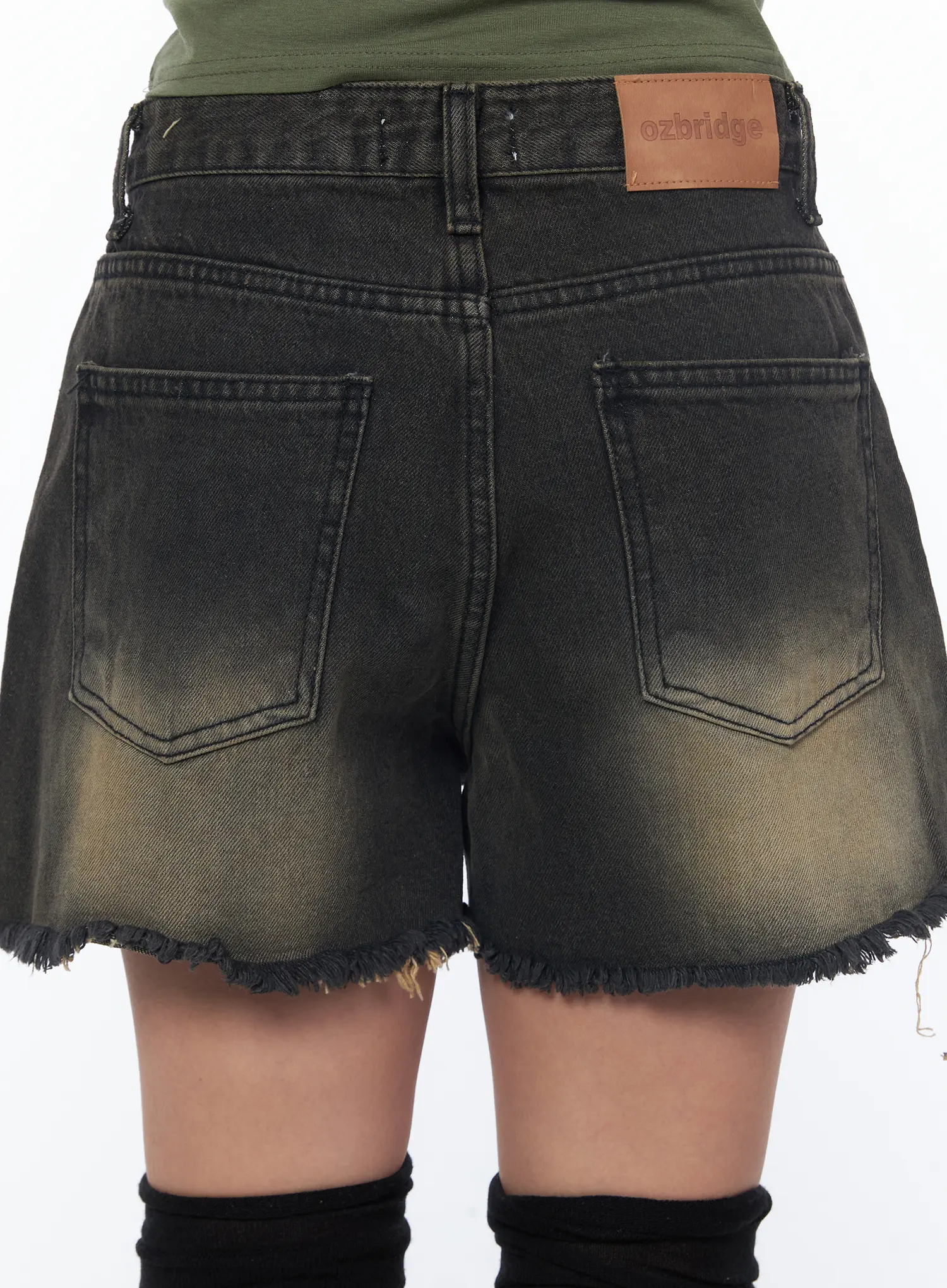 Vintage Washed Denim Shorts CU501 - Image 6