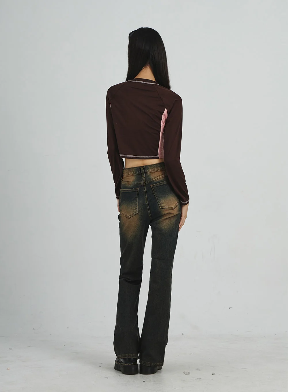 Vintage Washing Bootcut Jeans CD02 - Image 12