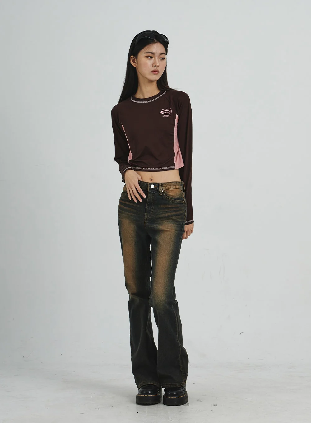 Vintage Washing Bootcut Jeans CD02 - Image 4