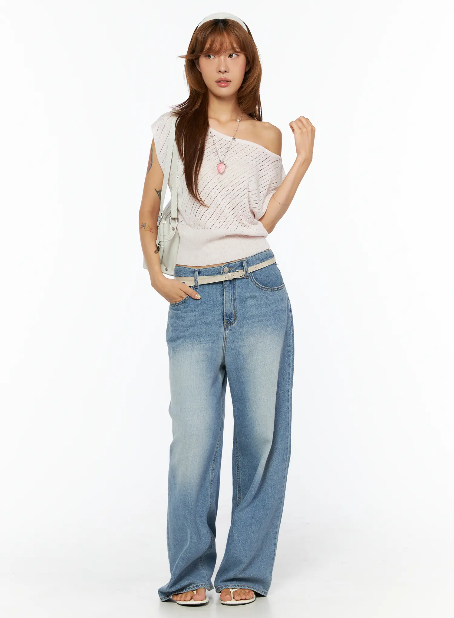 Violetta Embroidered Wide Leg Jeans CU517 - Image 2