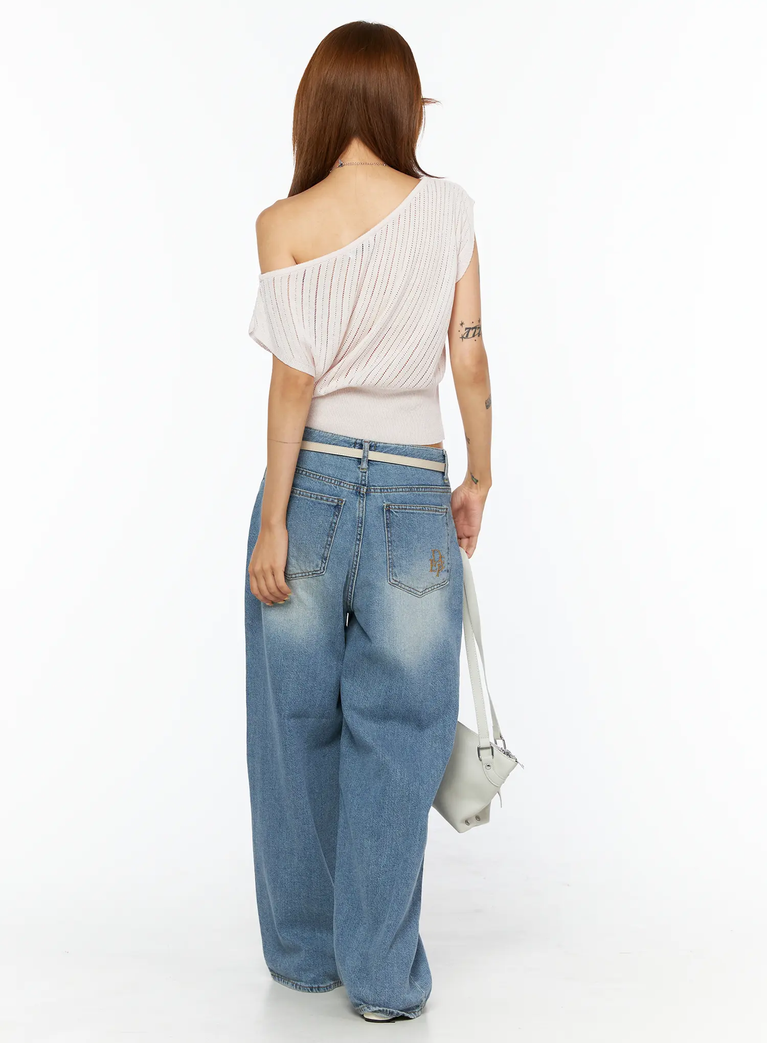 Violetta Embroidered Wide Leg Jeans CU517 - Image 8