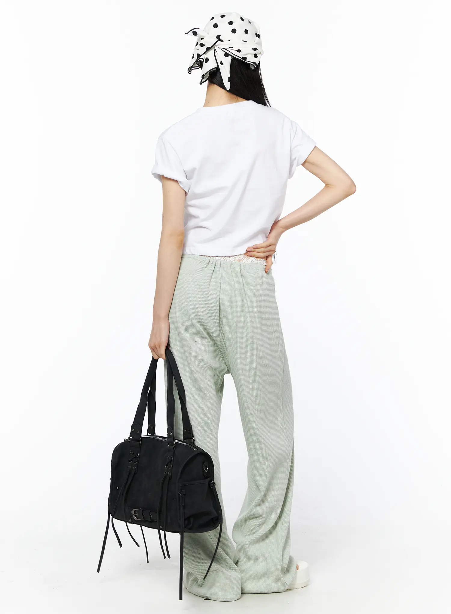 Waffle Graphic Print Sweatpants CU511 - Image 9