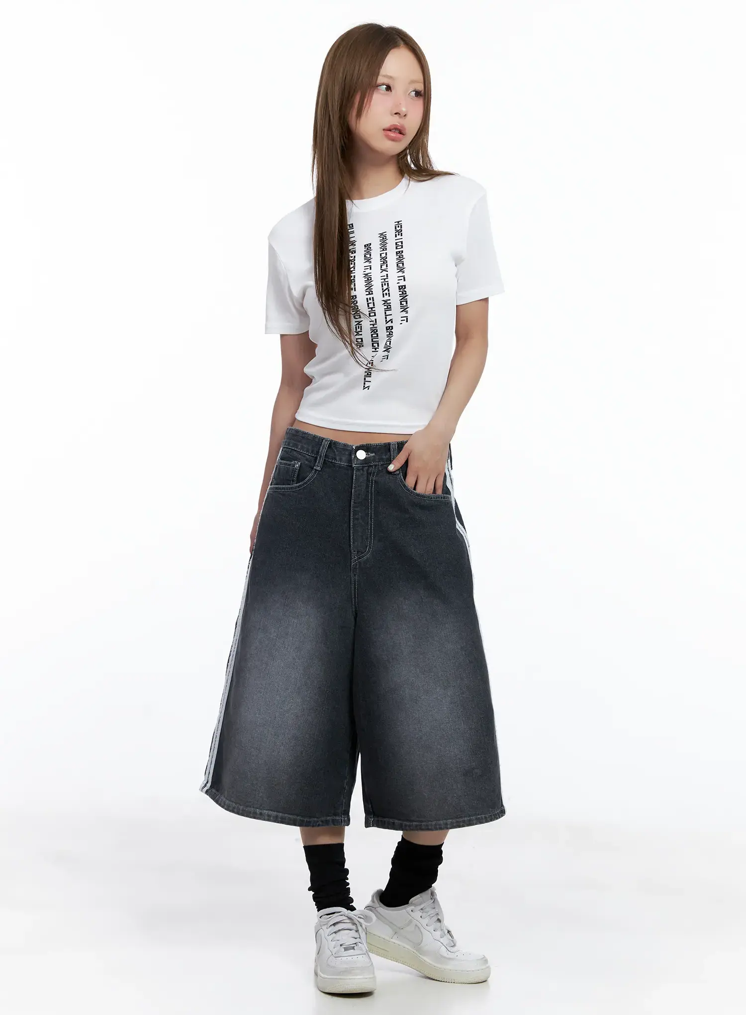 Washed Casual Jorts CL510 - Image 4