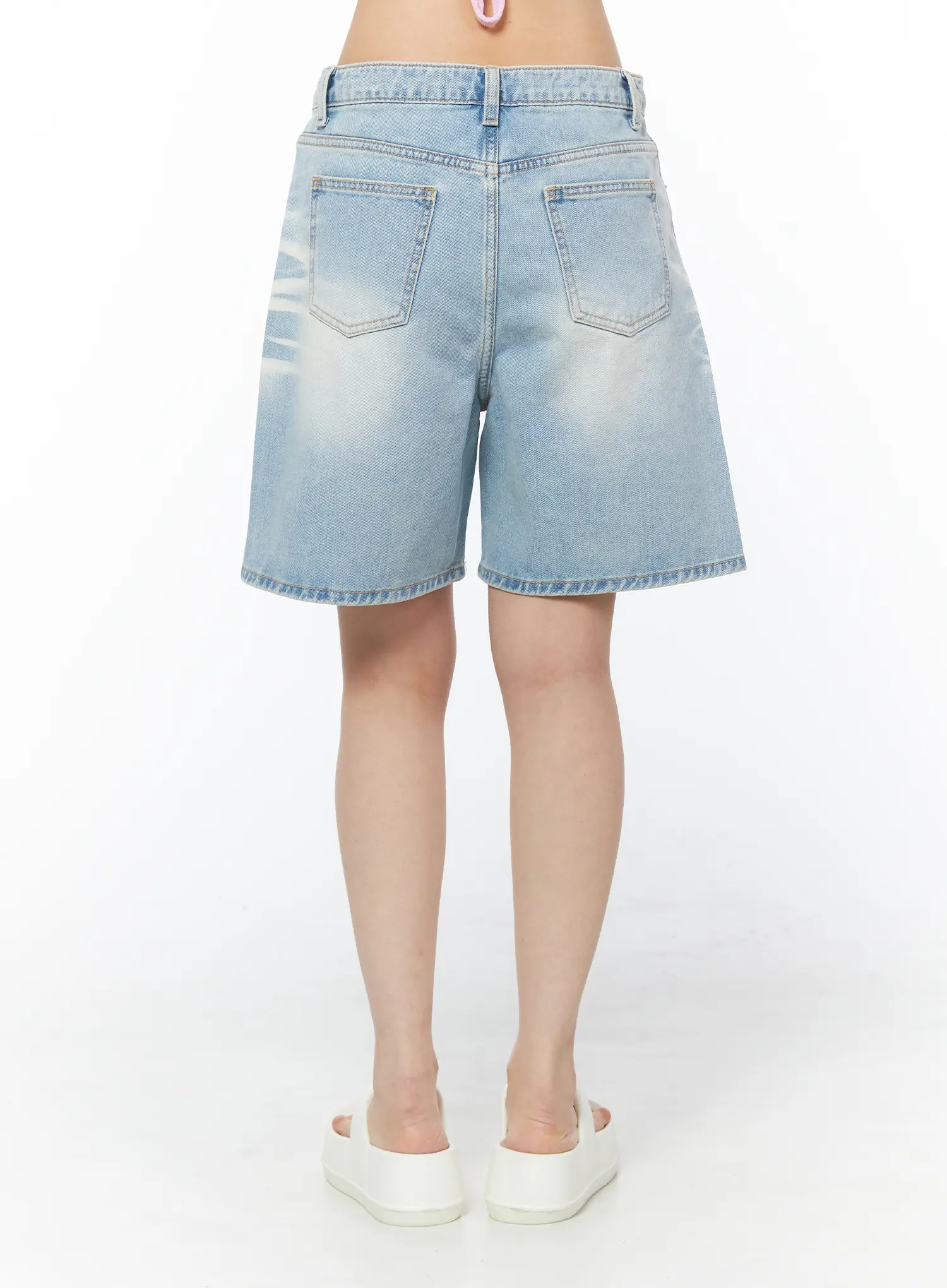 Washed Denim Bermuda Shorts CY528 - Image 6