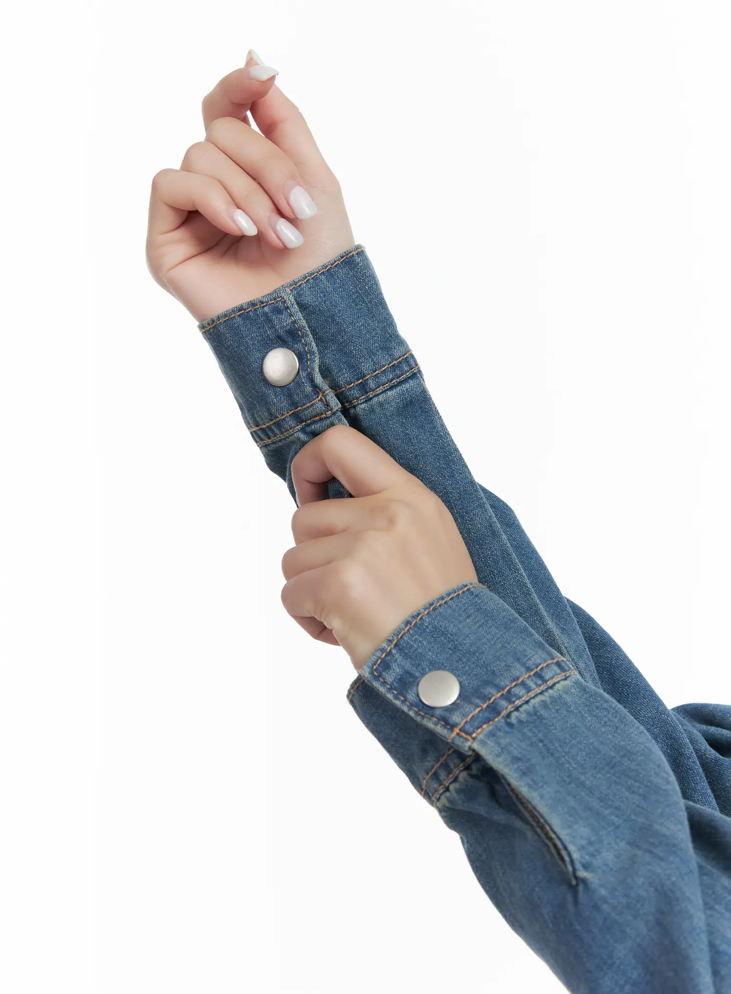 Washed Denim Long Sleeve Shirt CN528 - Image 9