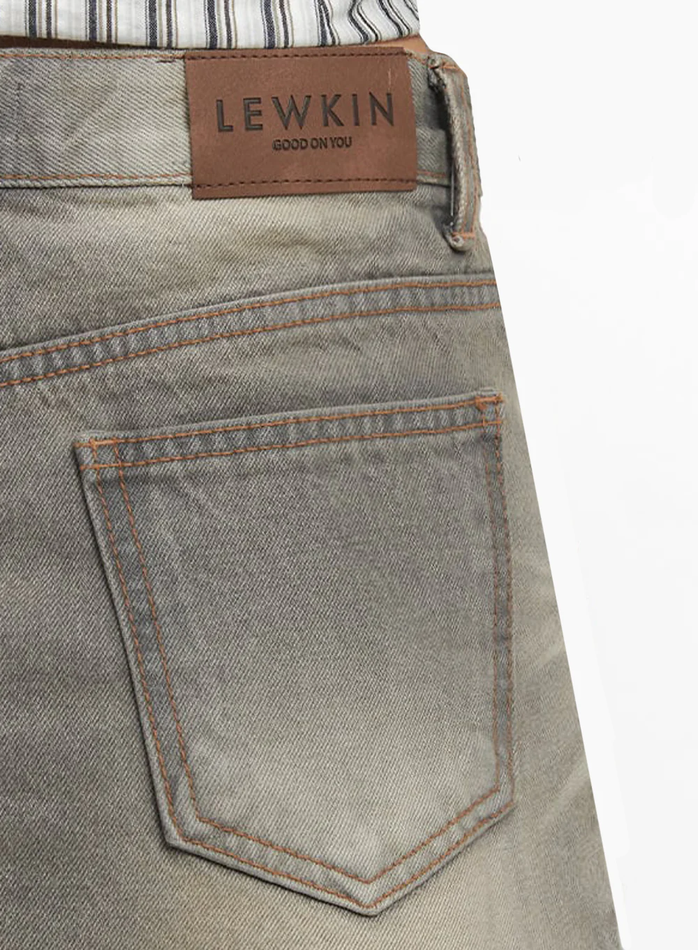 Washed Denim Mini Skirt IM528 - Image 6