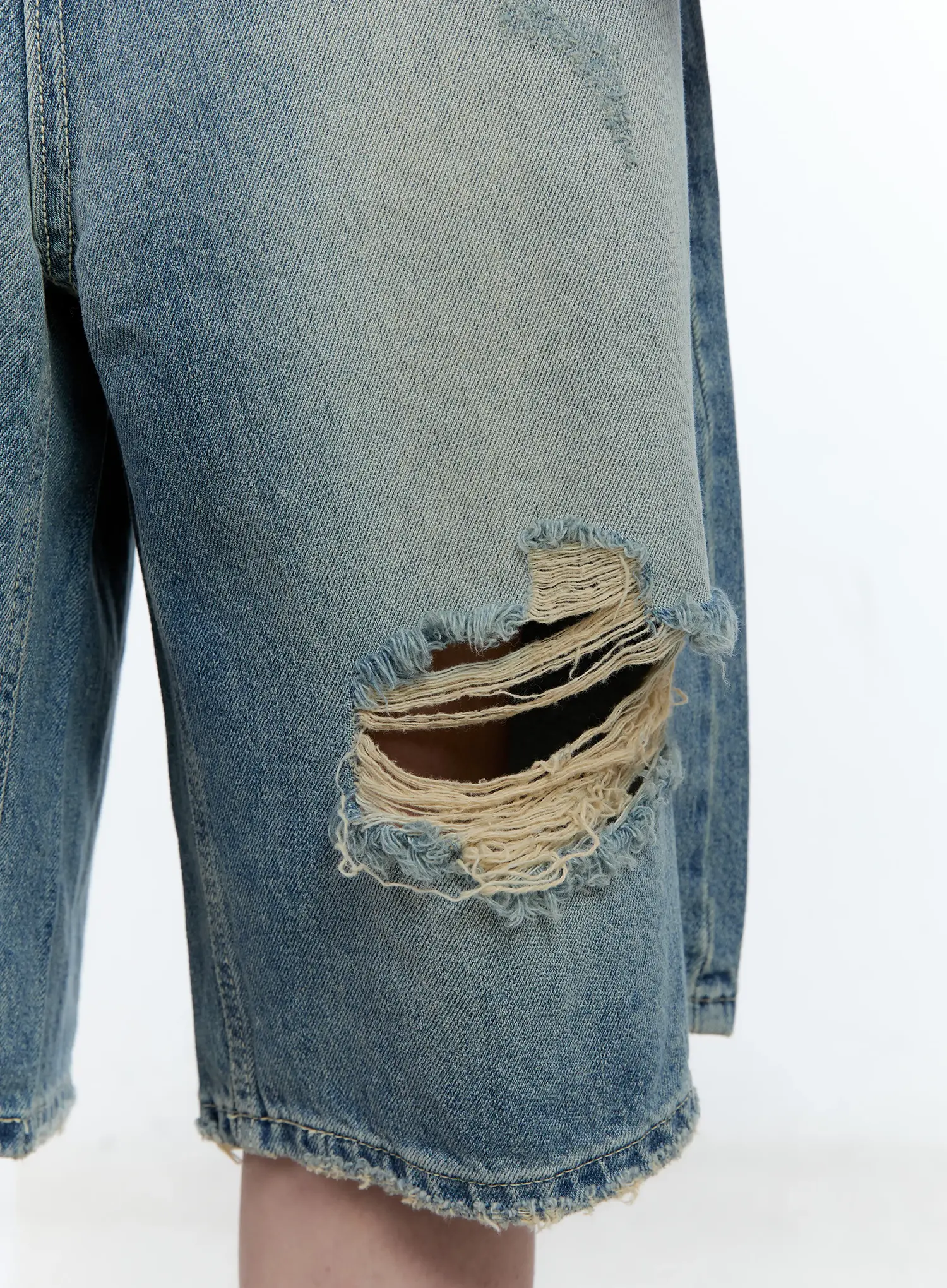 Washed Distressed Jorts CG501 - Image 9