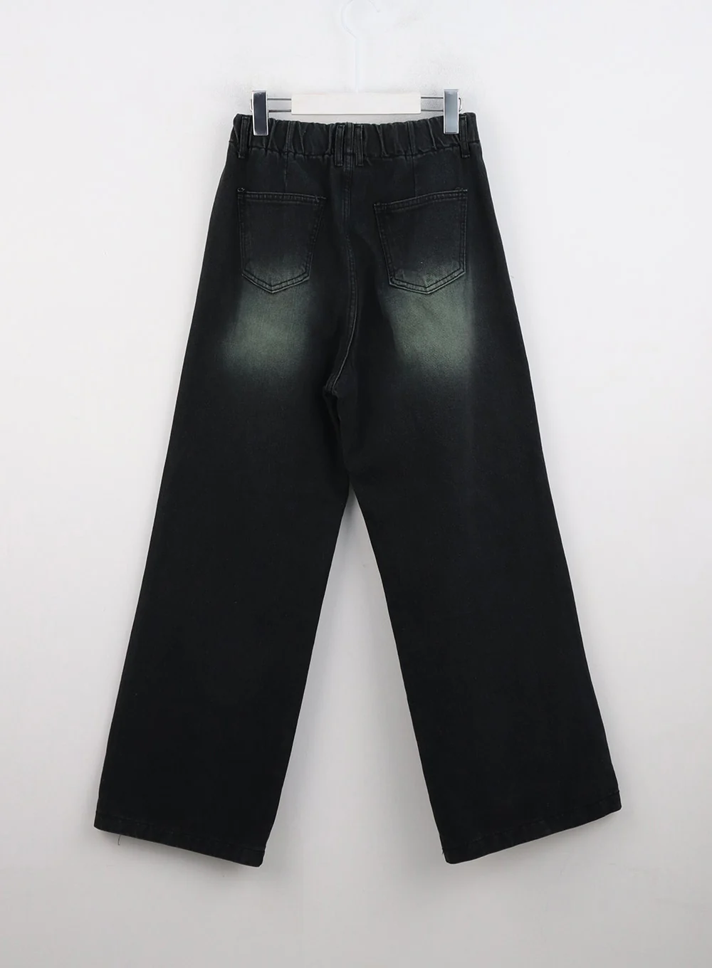 Washed Pintuck Wide Leg Jeans IN322 - Image 8