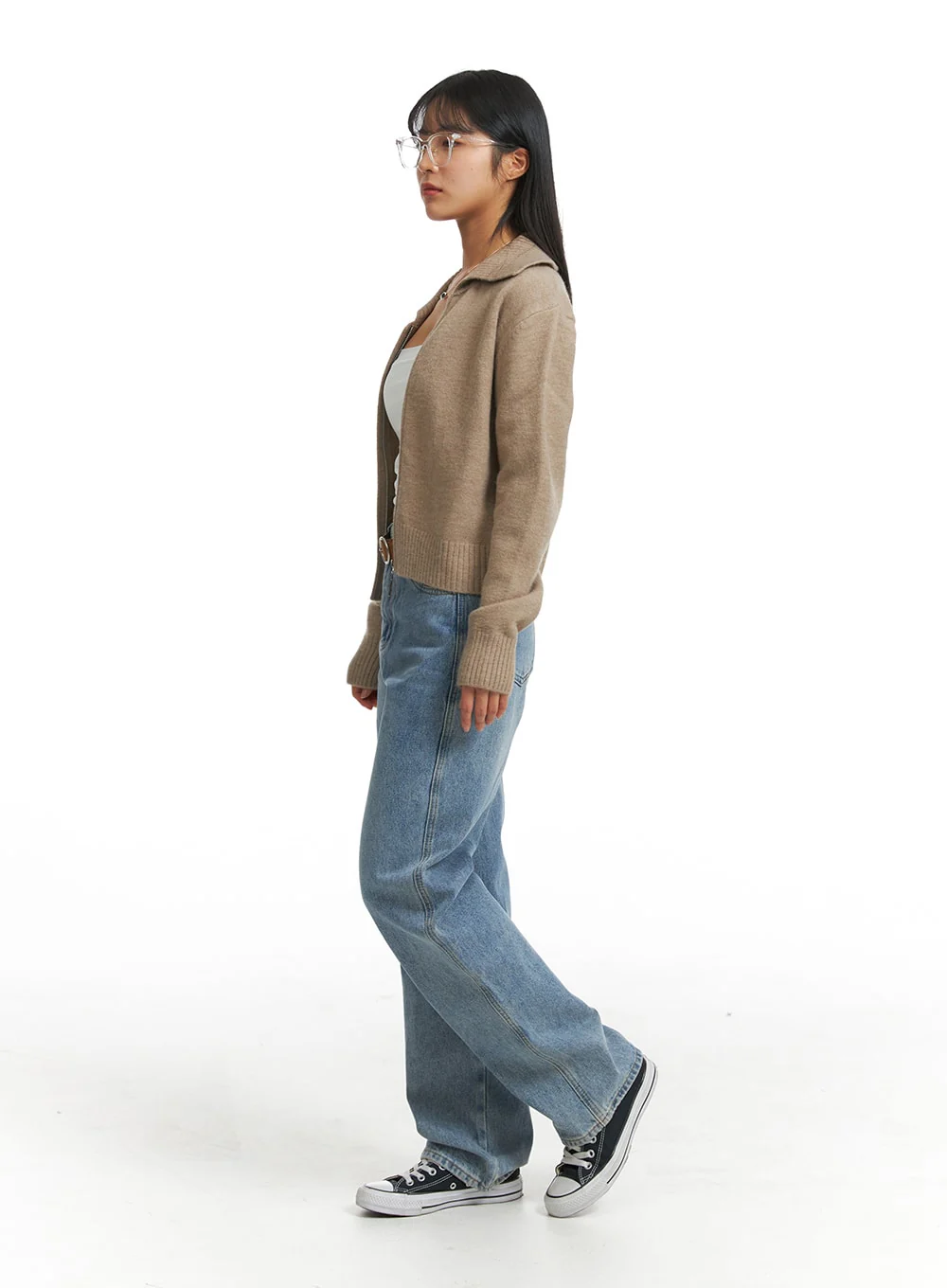 Washed Straight Wide Denim OJ405 - Image 4