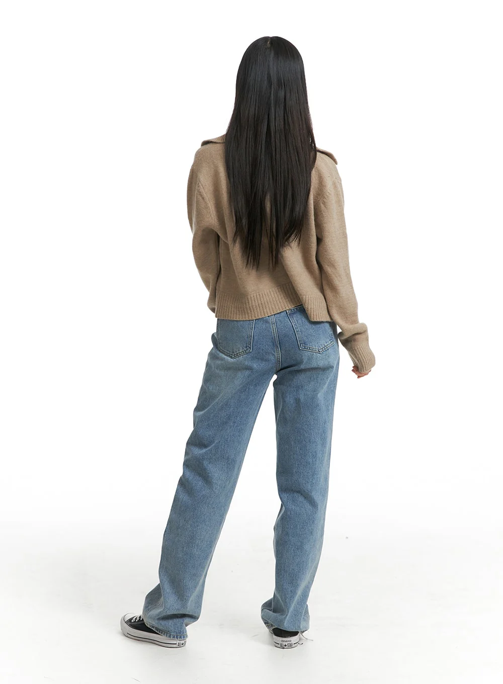 Washed Straight Wide Denim OJ405 - Image 5