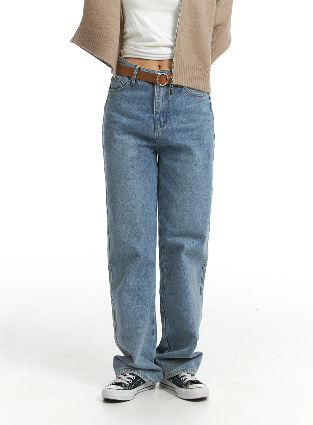 Washed Straight Wide Denim OJ405 - Image 6
