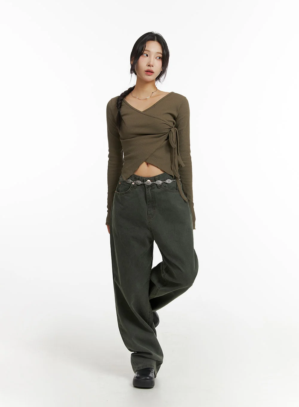 Washed Wide Fit Pants CJ416 - Image 5