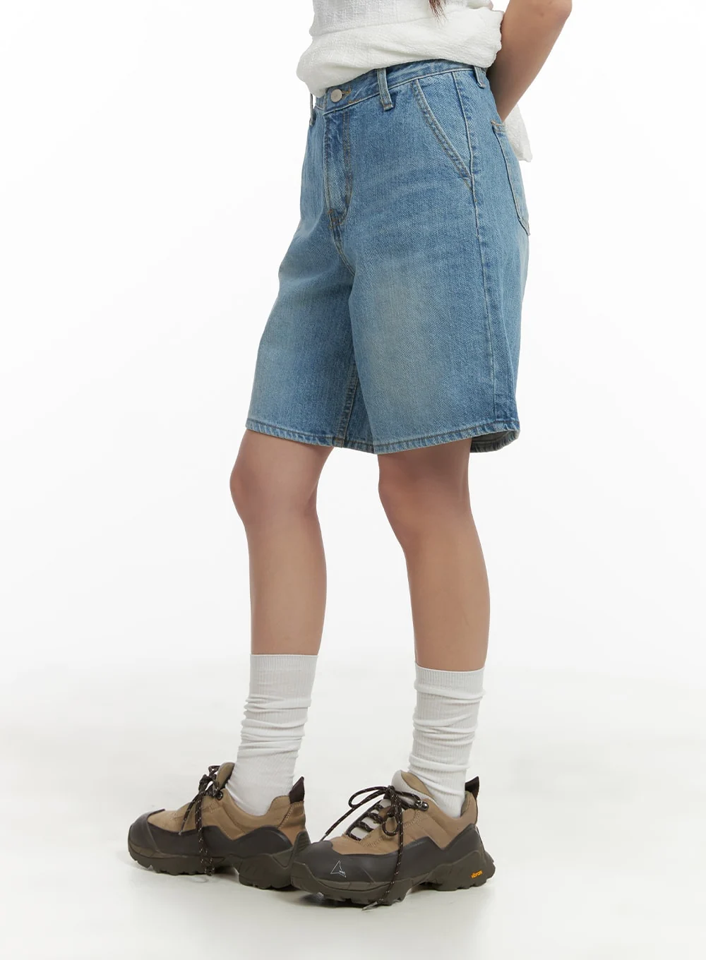 Washed Wide Leg Jorts CA409 - Image 4
