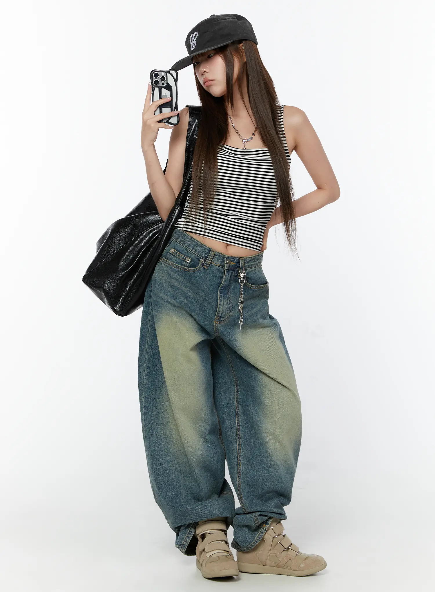 Wedge High-Top Sneakers CY519 - Image 6