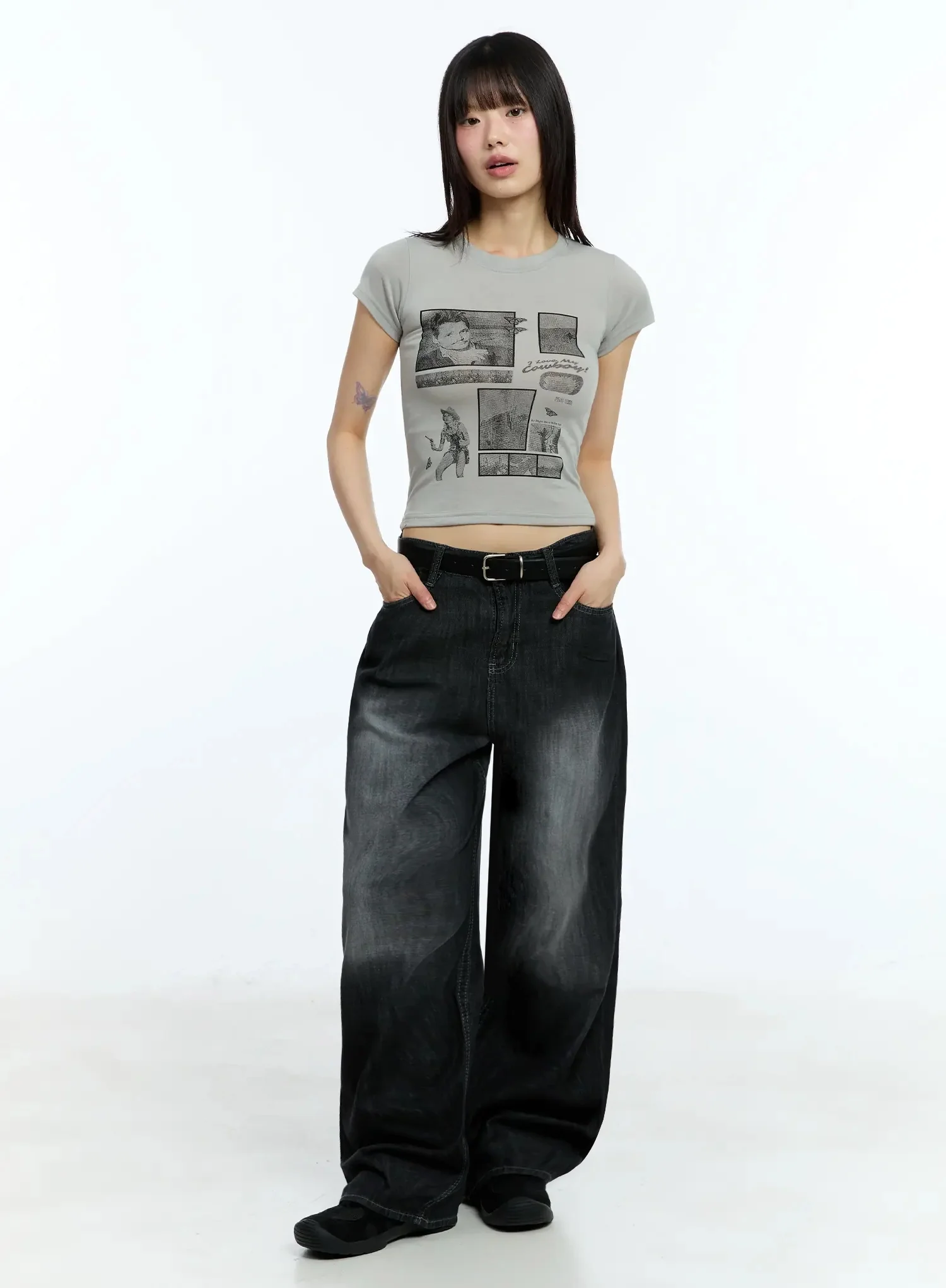 Wendy Washed Wide-Leg Jeans IU524 - Image 6