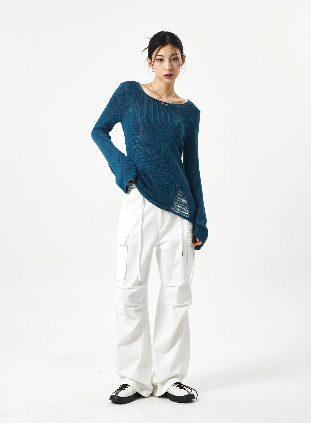 Wide Cargo Pants CA311 - Image 7