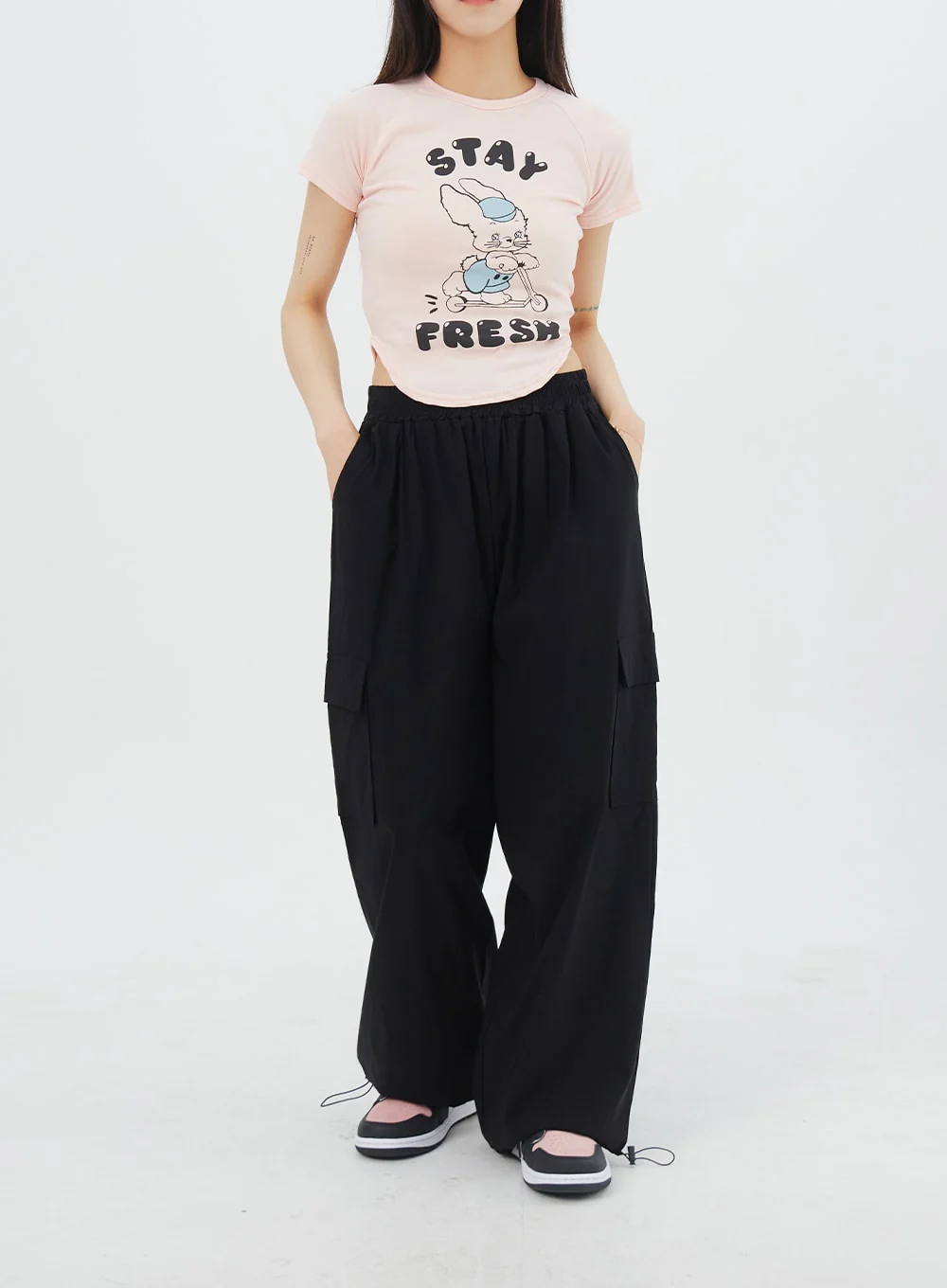 Wide Cargo Track Pants CY308 - Image 6