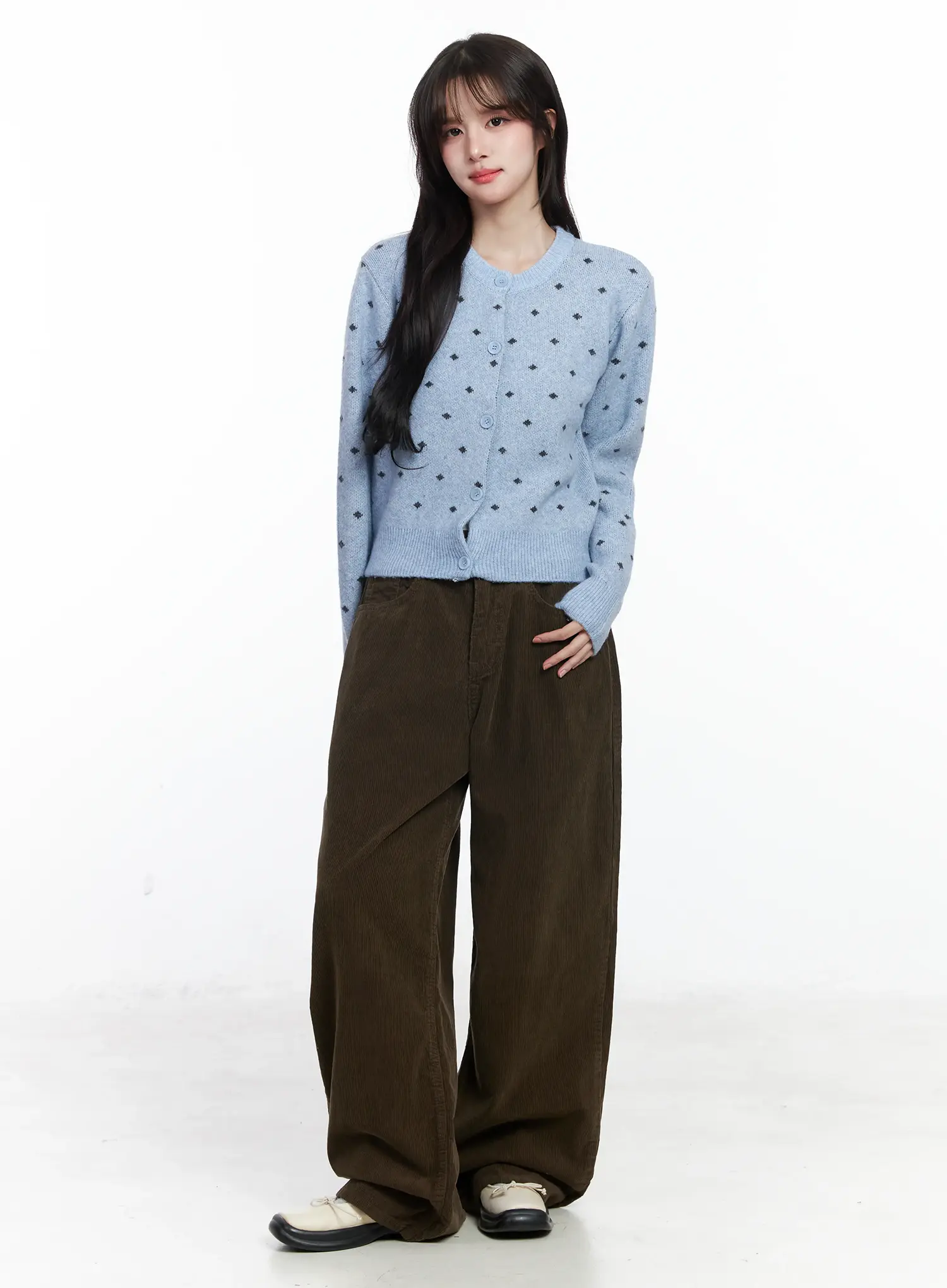 Wide Corduroy Pants IJ529 - Image 7