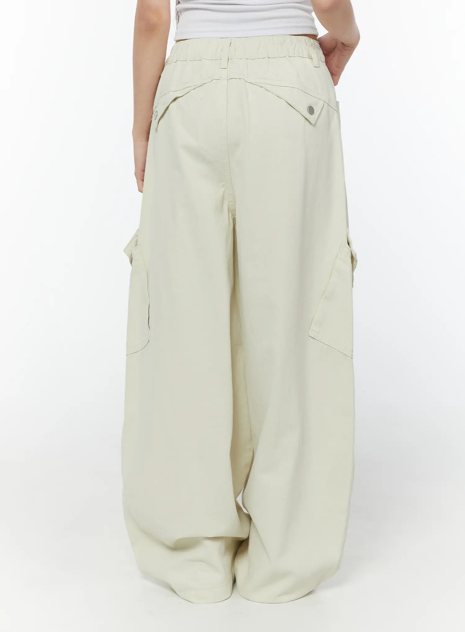 Wide Leg Cargo Cotton Pants CY518 - Image 21