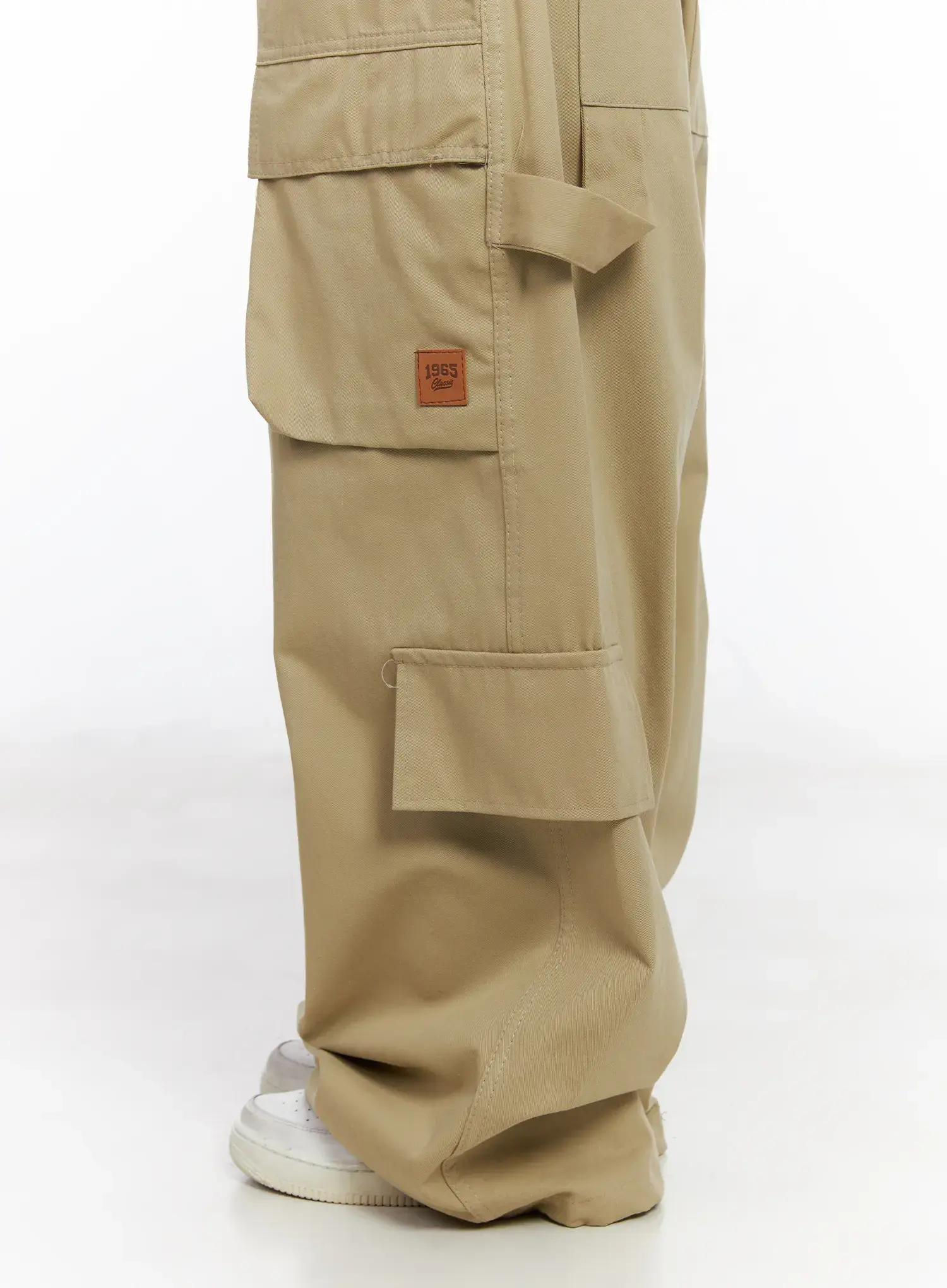 Wide Leg Cargo Pants with Elastic Waist CF519 - Image 8