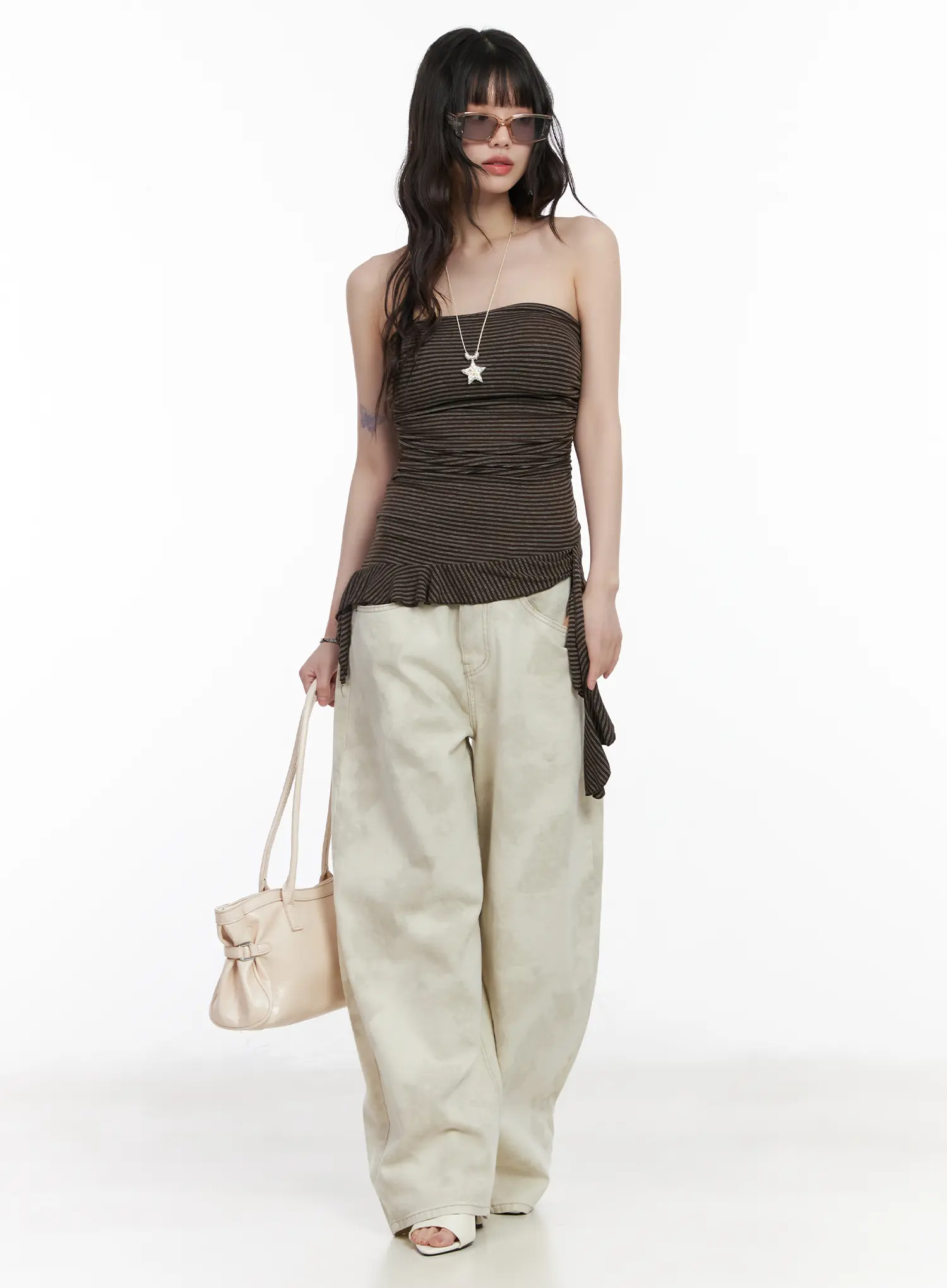 Wide Leg Cotton Pants CM526 - Image 2