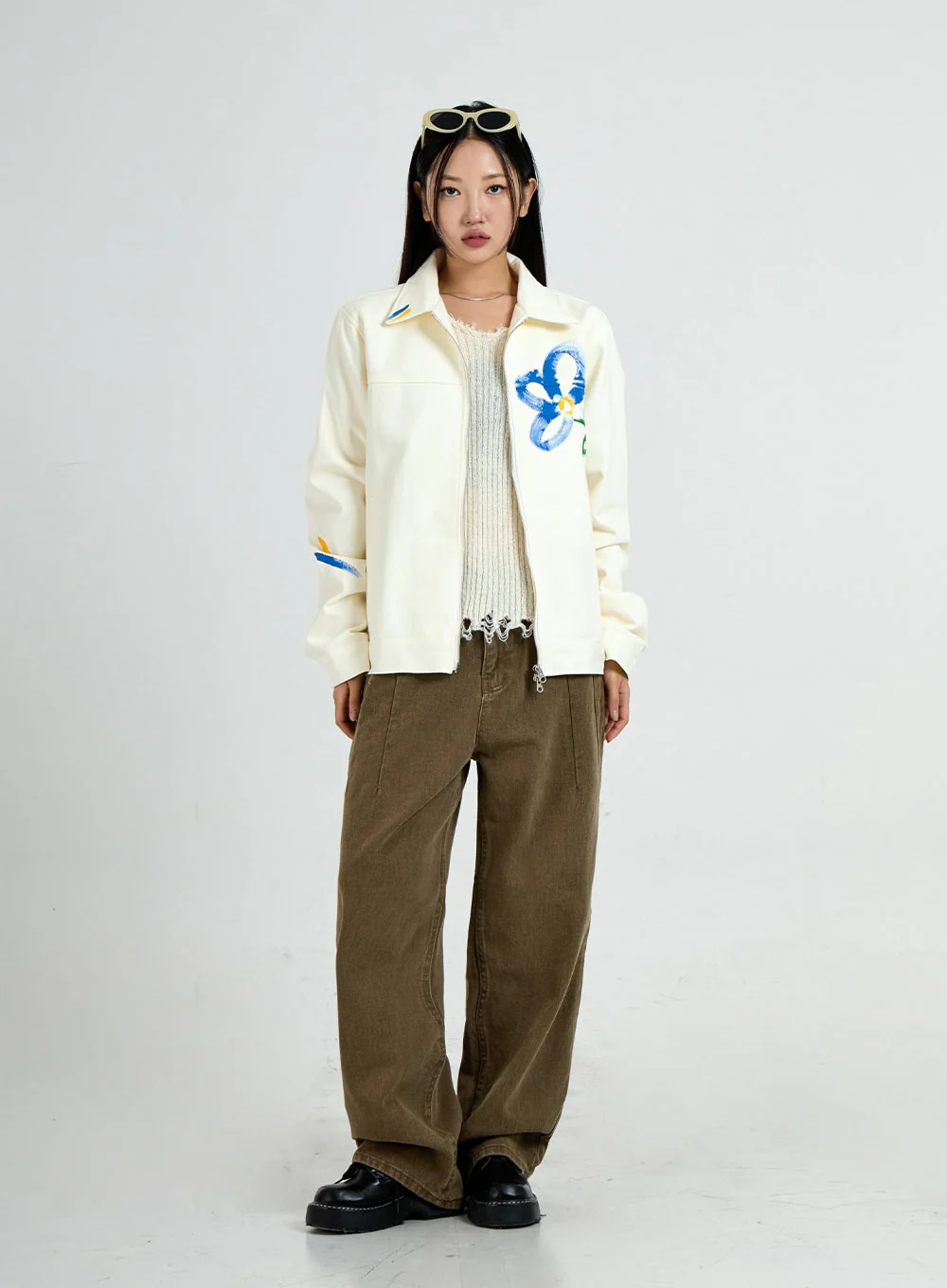 Wide Leg Cotton Pants Unisex CO13 - Image 13