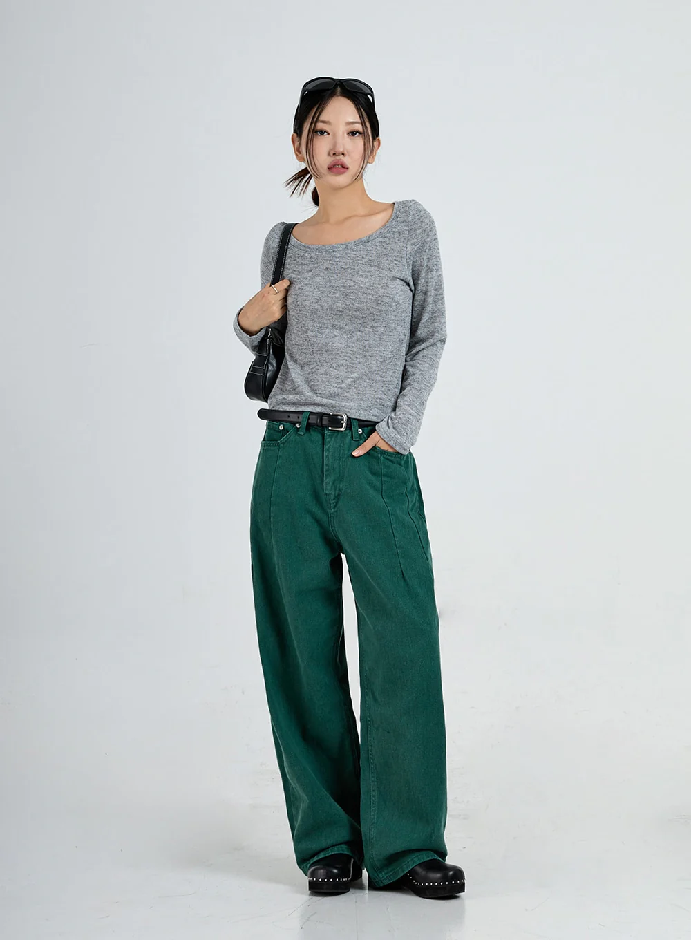 Wide Leg Cotton Pants Unisex CO13 - Image 19