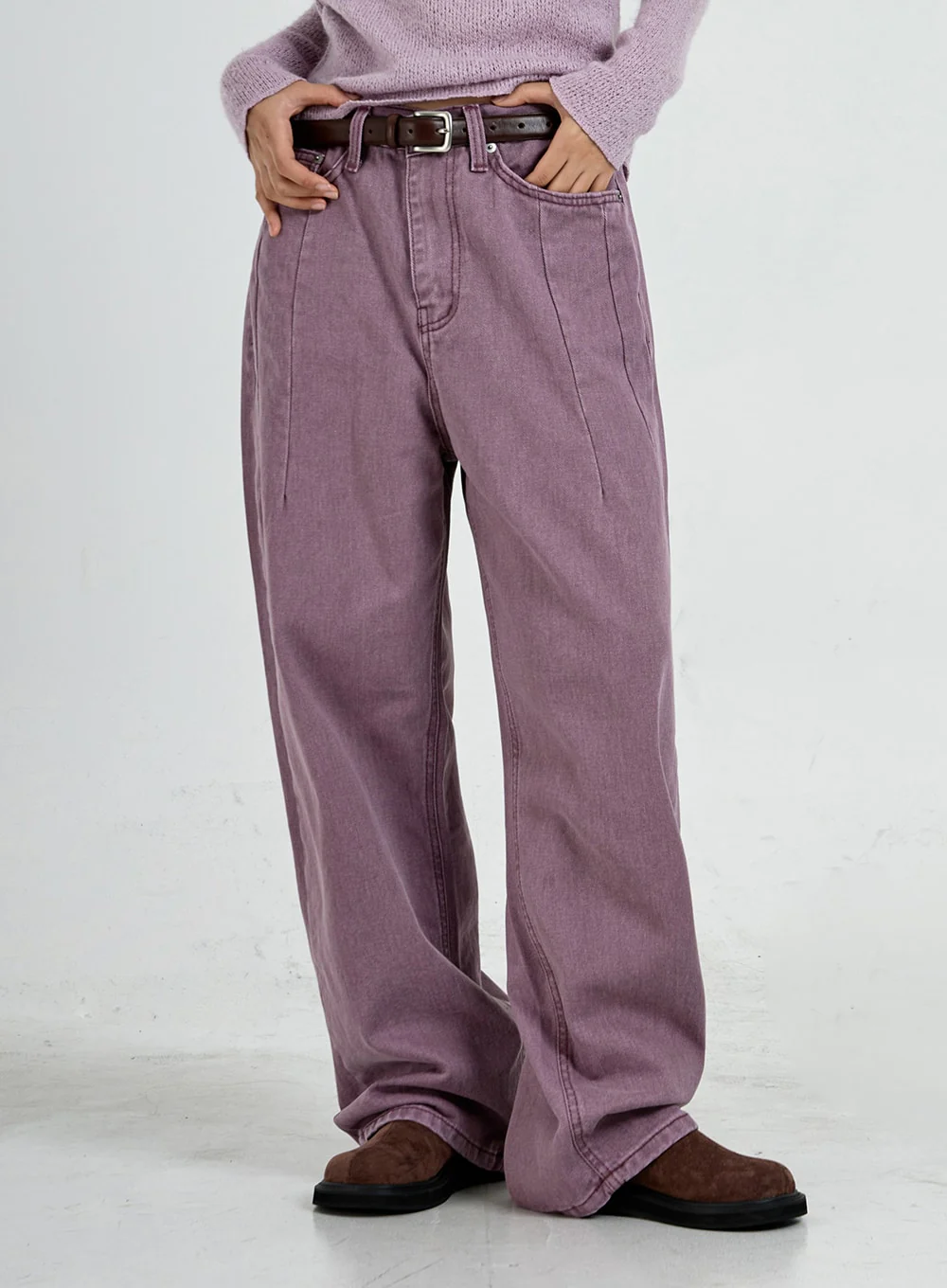 Wide Leg Cotton Pants Unisex CO13 - Image 2