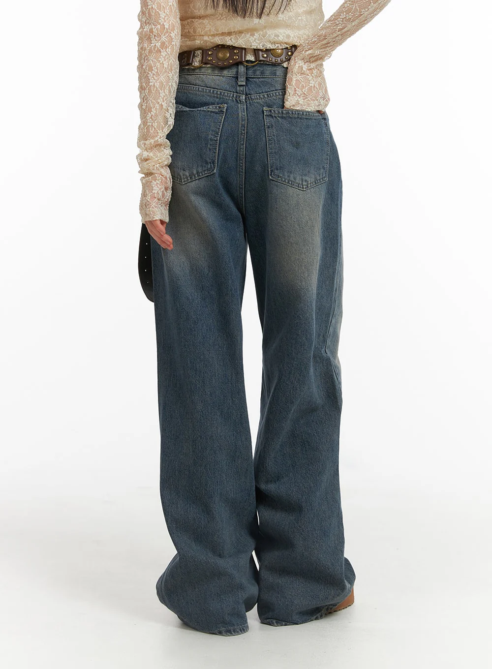 Wide Leg Denim Trousers CJ415 - Image 5