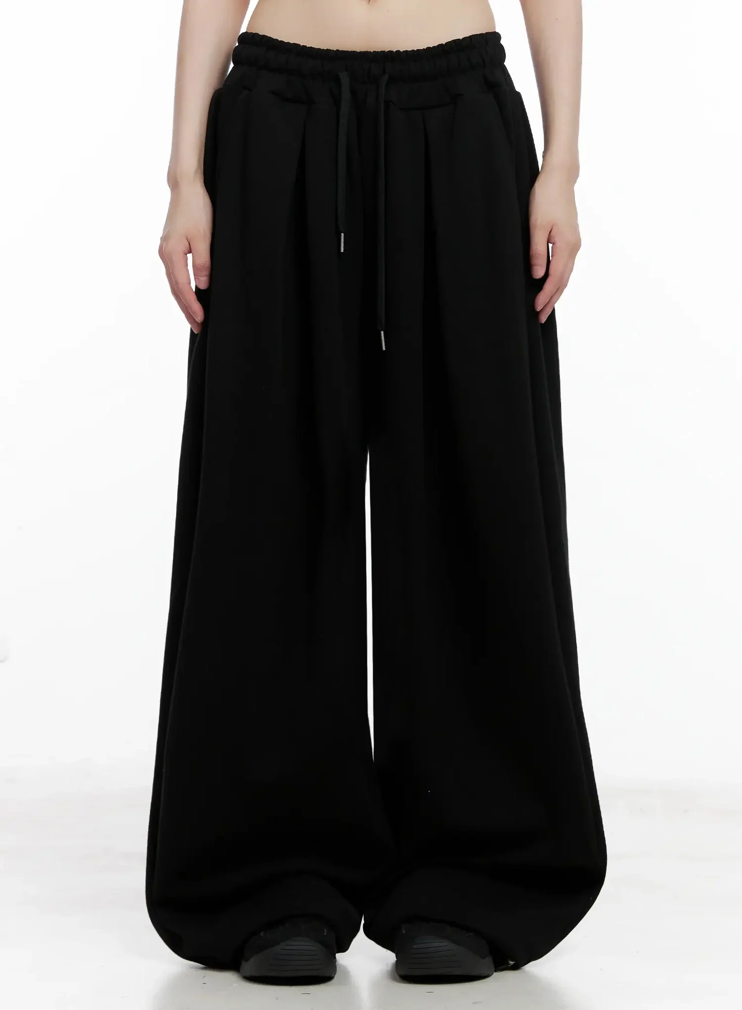 Wide-Leg Drawstring Sweatpants IL528 - Image 4