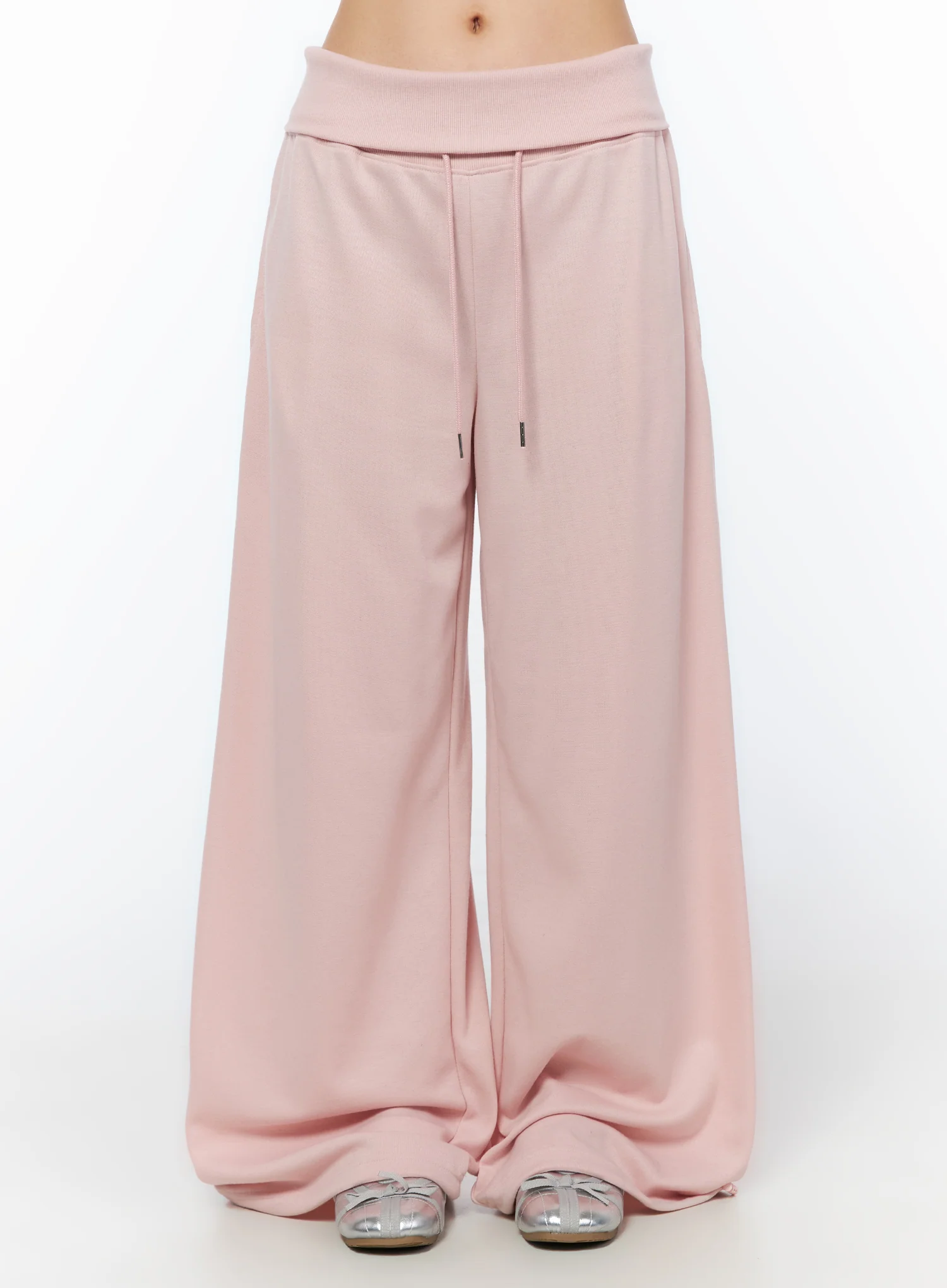 Wide Leg Foldable Sweatpants IU516 - Image 2