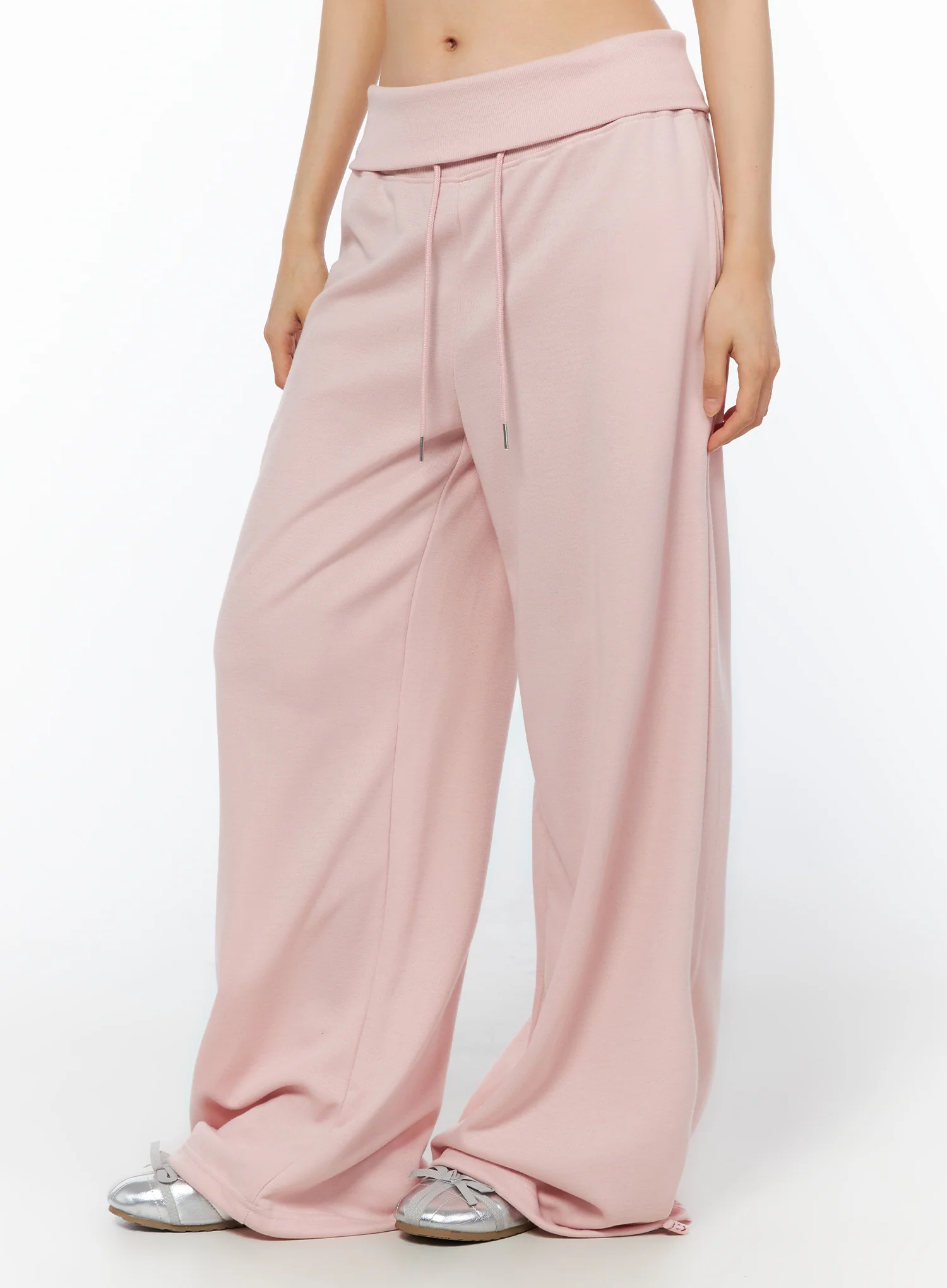 Wide Leg Foldable Sweatpants IU516 - Image 3