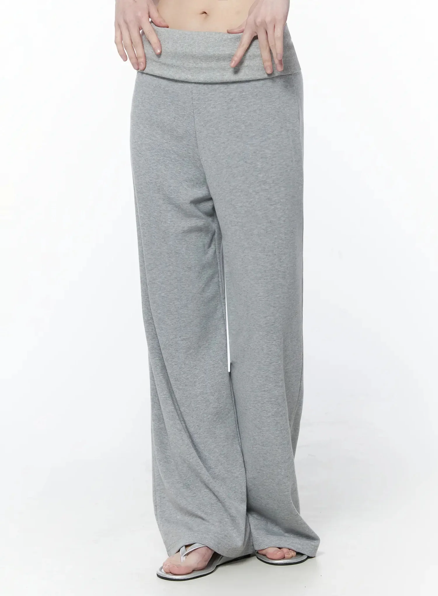 Wide-Leg Foldover Sweatpants IU512 - Image 5