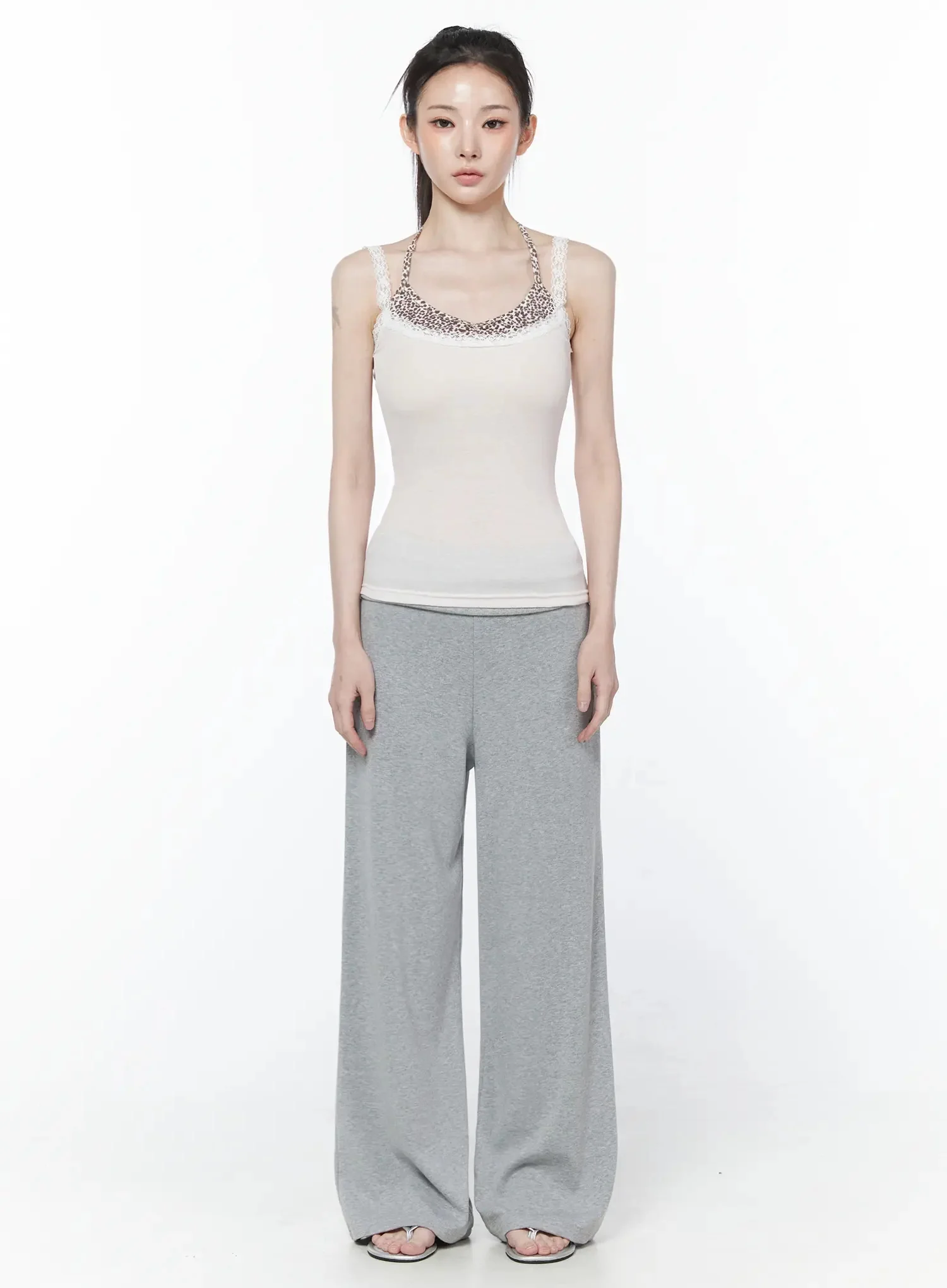 Wide-Leg Foldover Sweatpants IU512 - Image 7