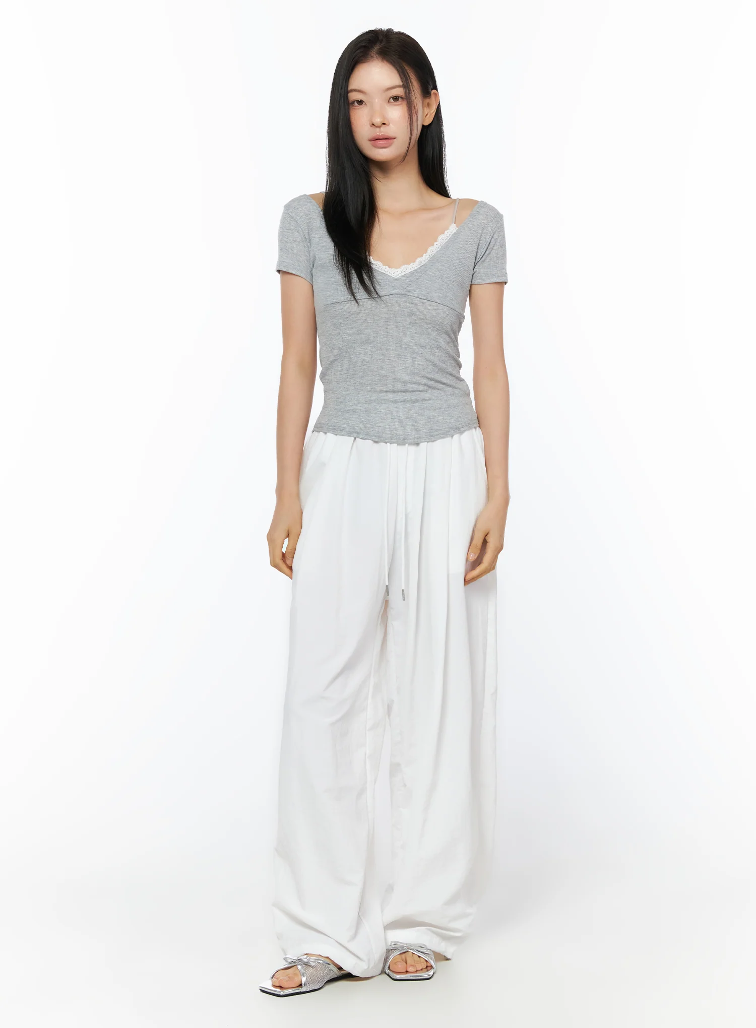 Wide Leg Jogger Pants IU519 - Image 10