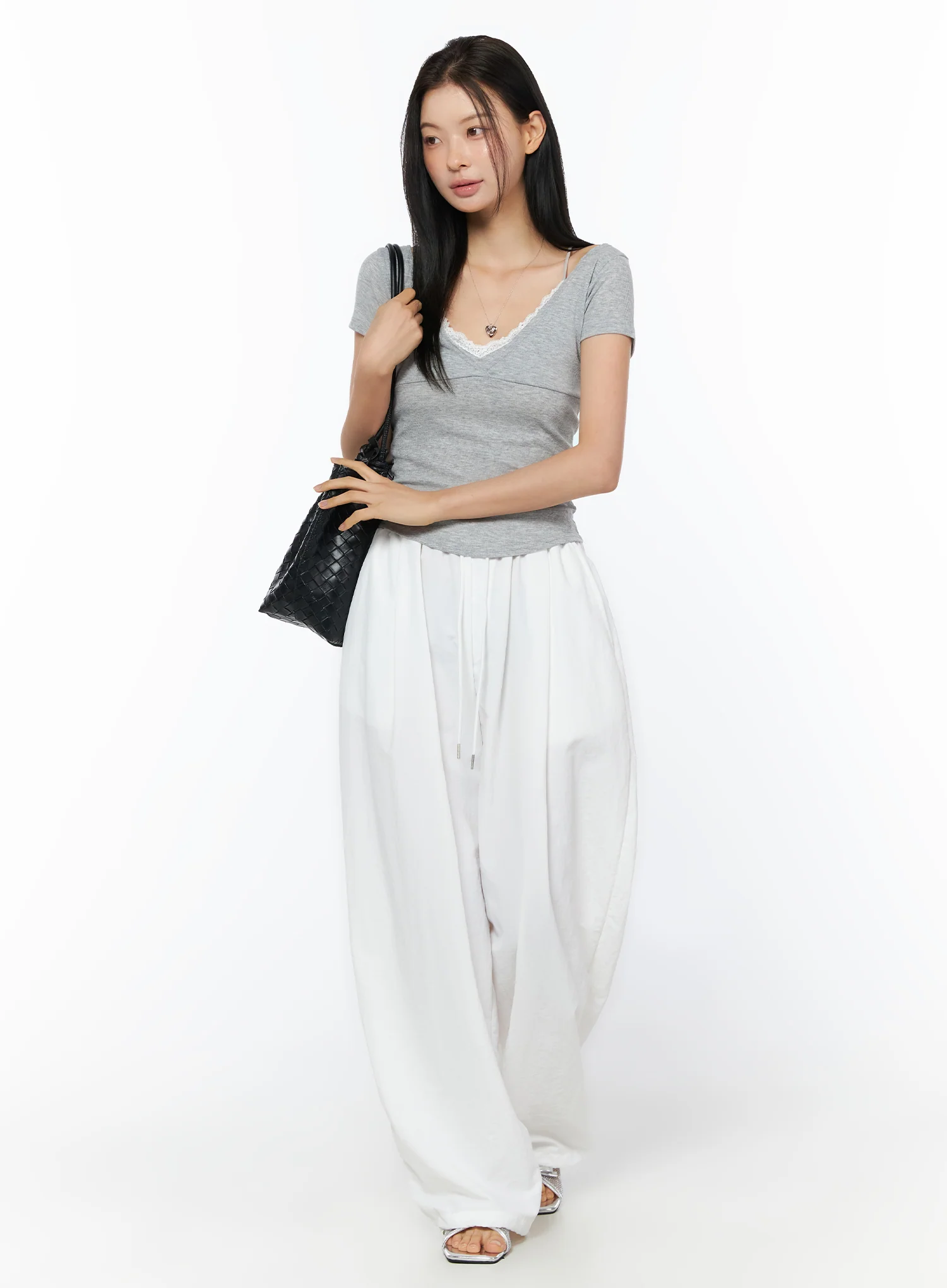 Wide Leg Jogger Pants IU519 - Image 5