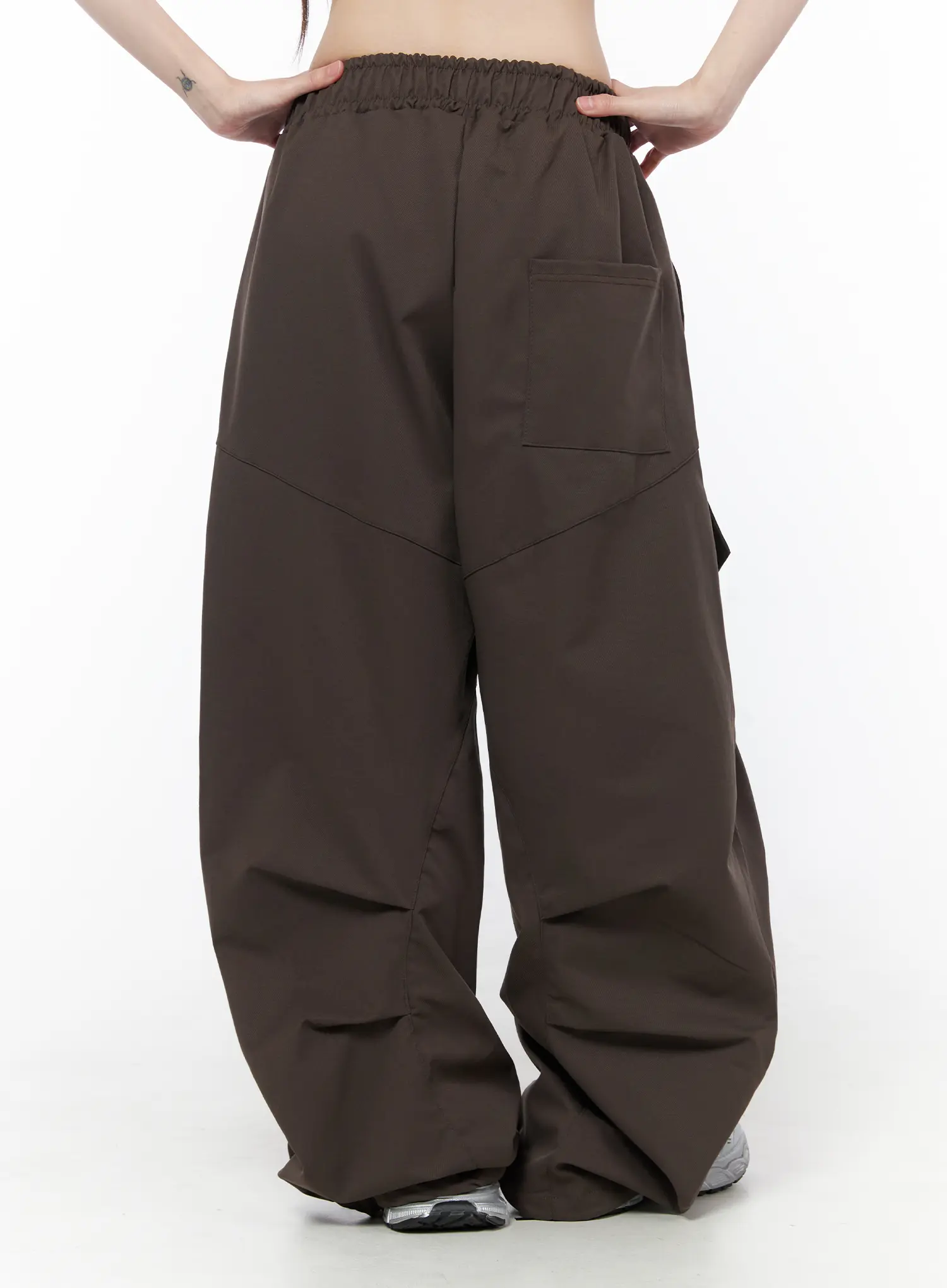 Wide Leg Pintuck Cargo Pants CU519 - Image 7