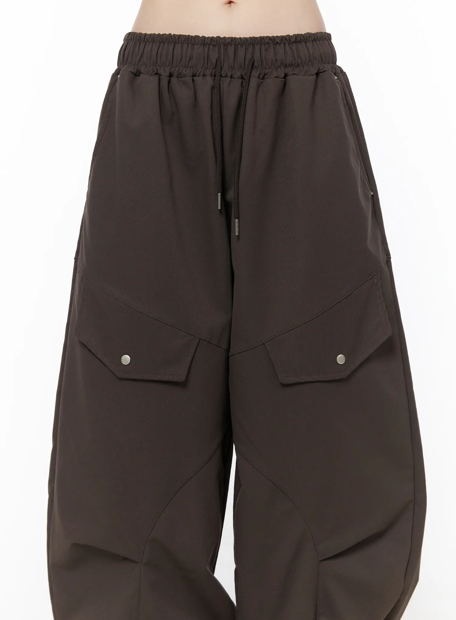Wide Leg Pintuck Cargo Pants CU519 - Image 9