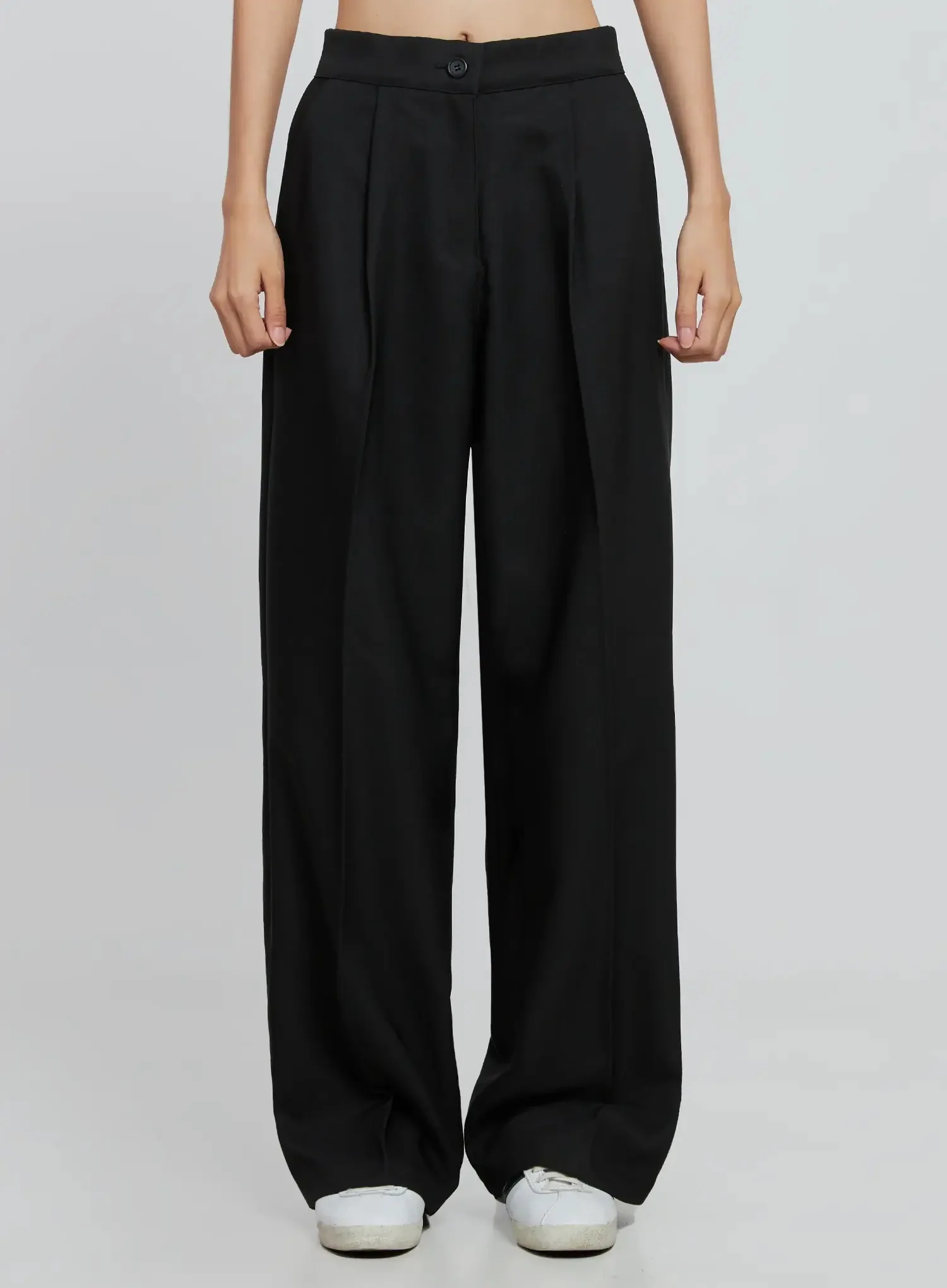 Wide Leg Pintuck Slacks IN507